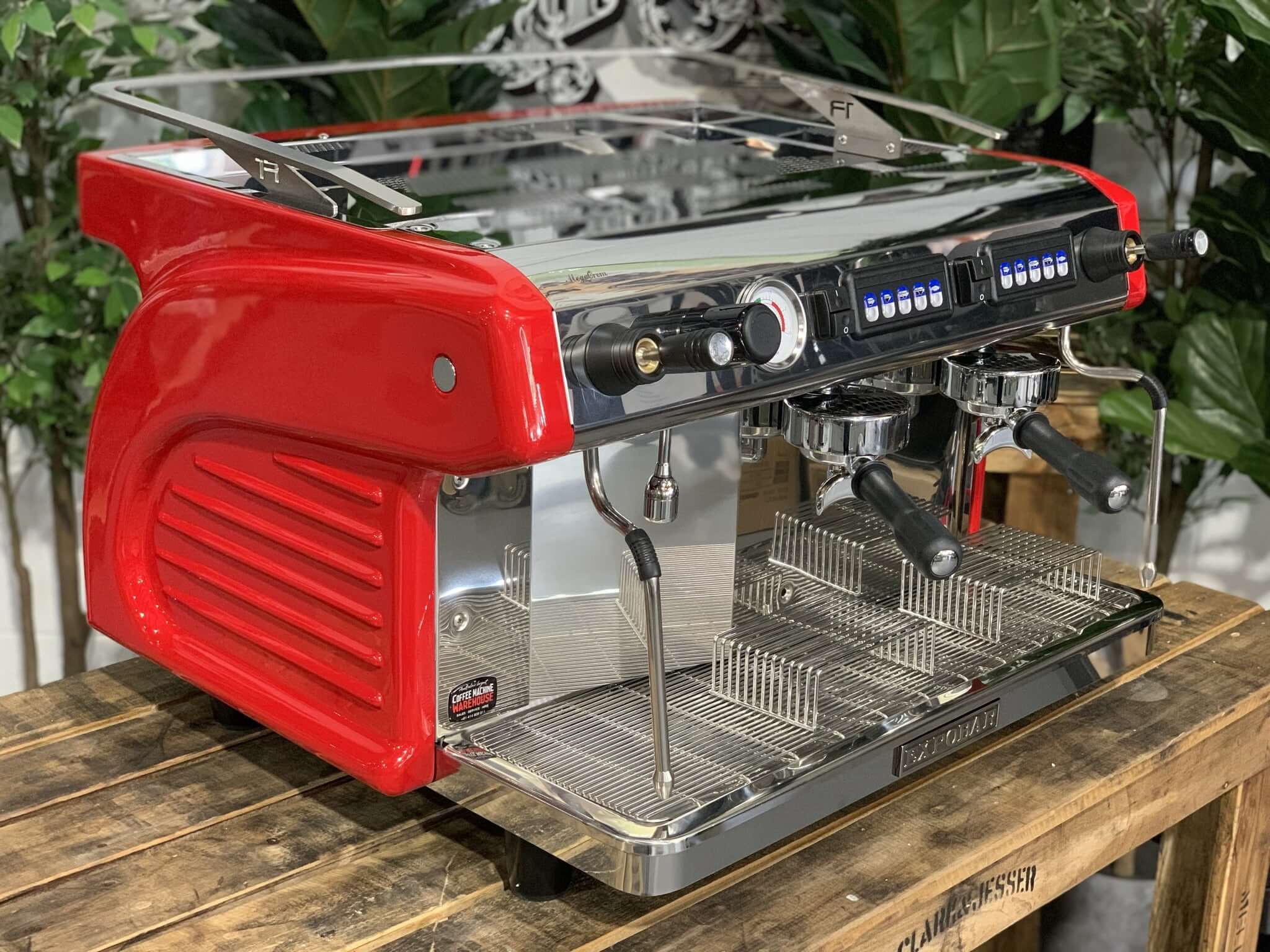 Expobar Ruggero Classic V2 2 Group Espresso Coffee Machine Brand New Red Easy Tap High Cup