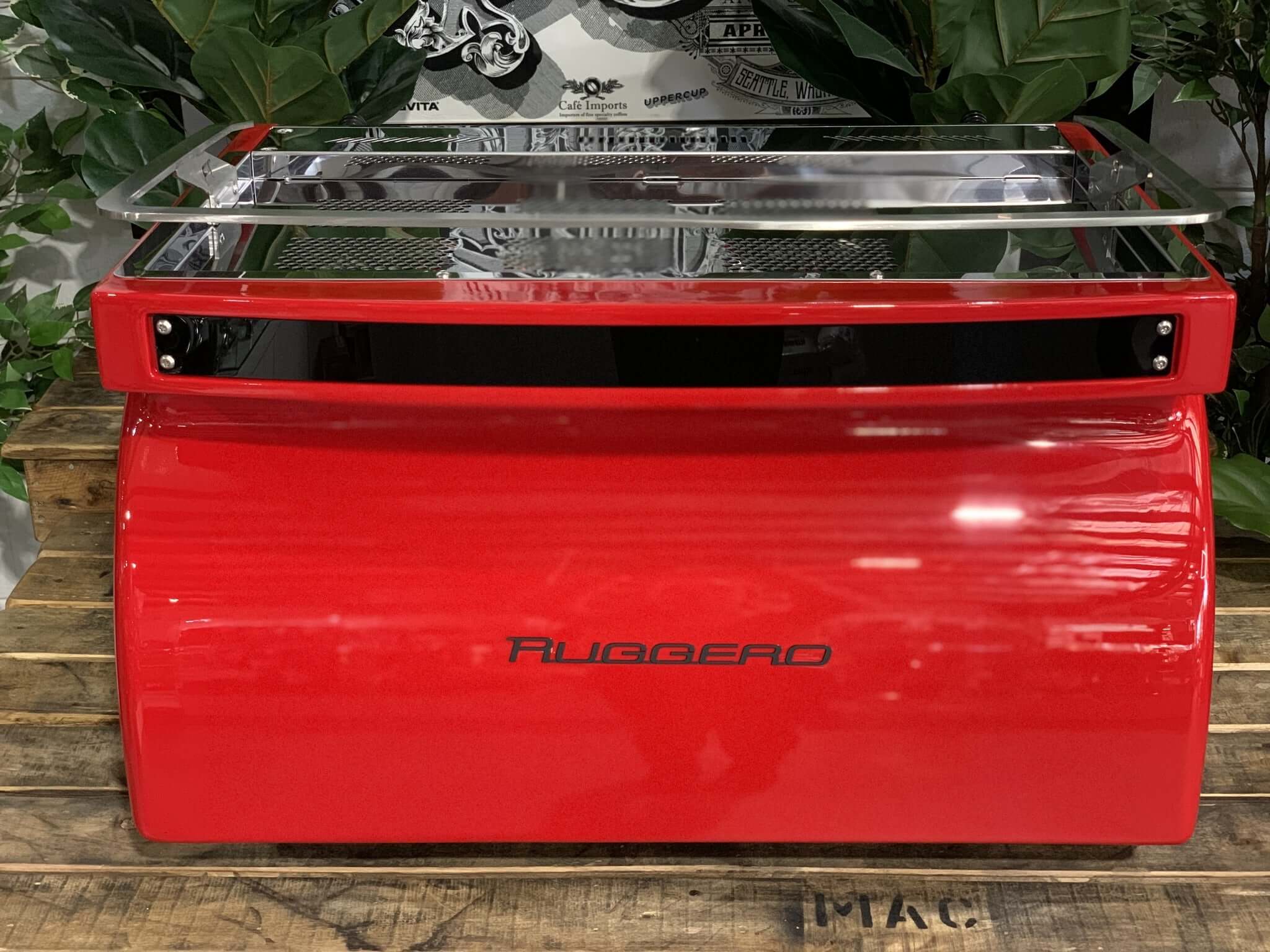 Expobar Ruggero Classic V2 2 Group Espresso Coffee Machine Brand New Red Easy Tap High Cup