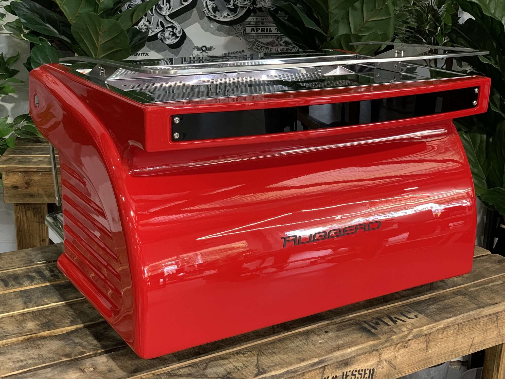 Expobar Ruggero Classic V2 2 Group Espresso Coffee Machine Brand New Red Easy Tap High Cup