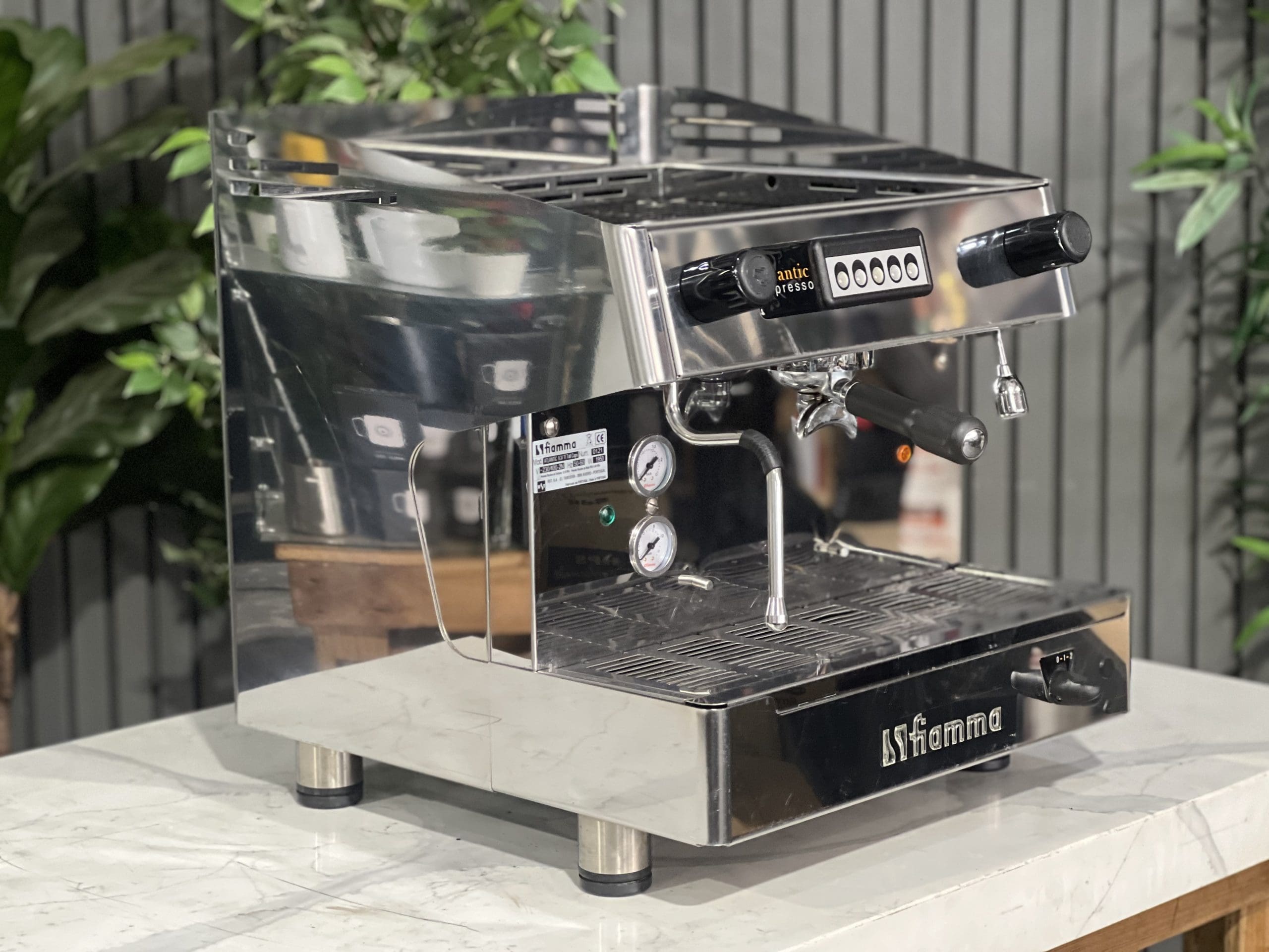 Fiamma Atlantic High Cup 1 Group Stainless Espresso Machine - Used