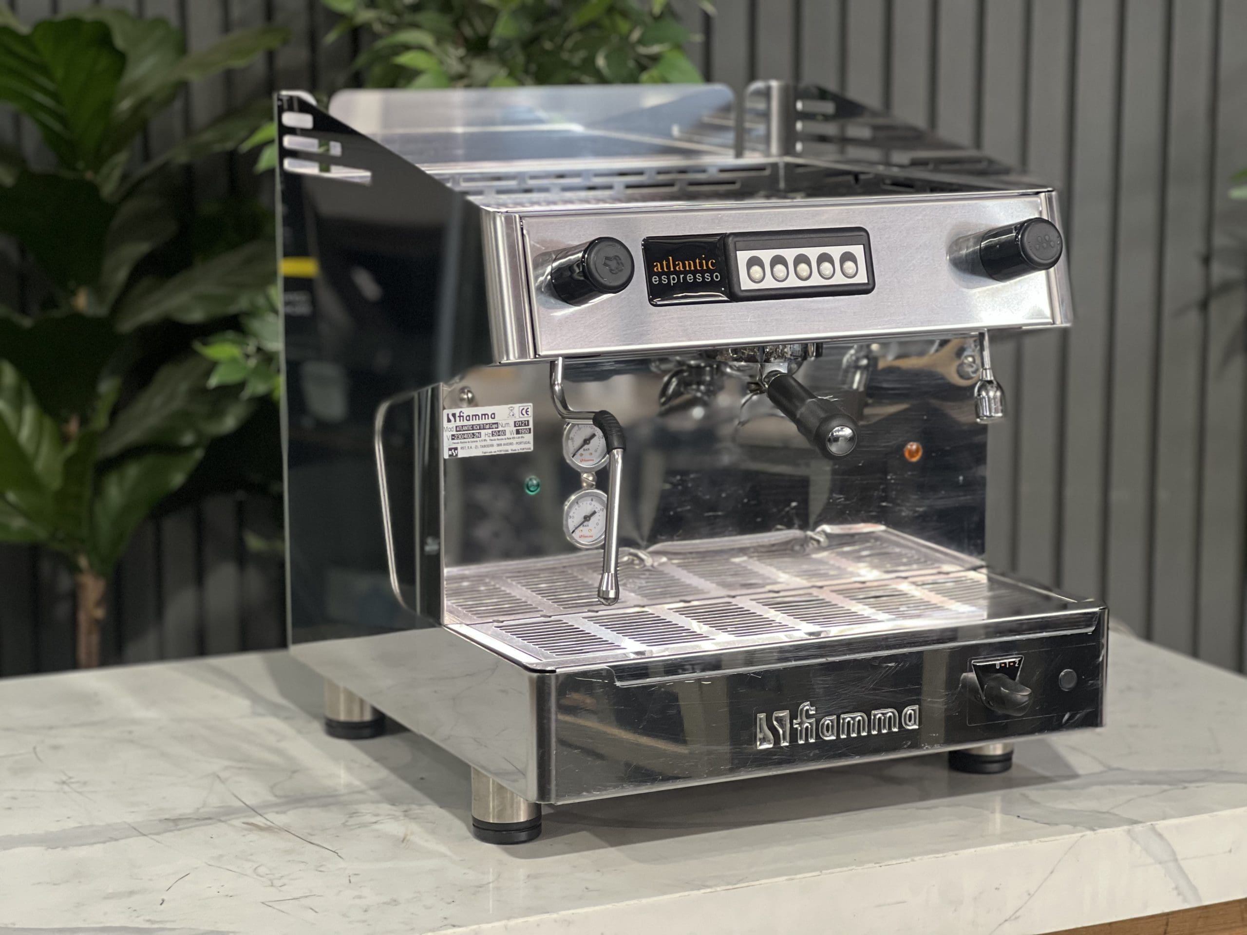 Fiamma Atlantic High Cup 1 Group Stainless Espresso Machine - Used