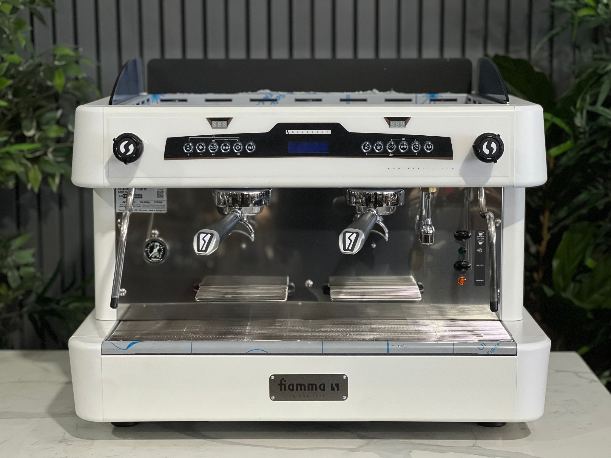 Fiamma Quadrant 2 DSP 2 Group Coffee Machine White – New