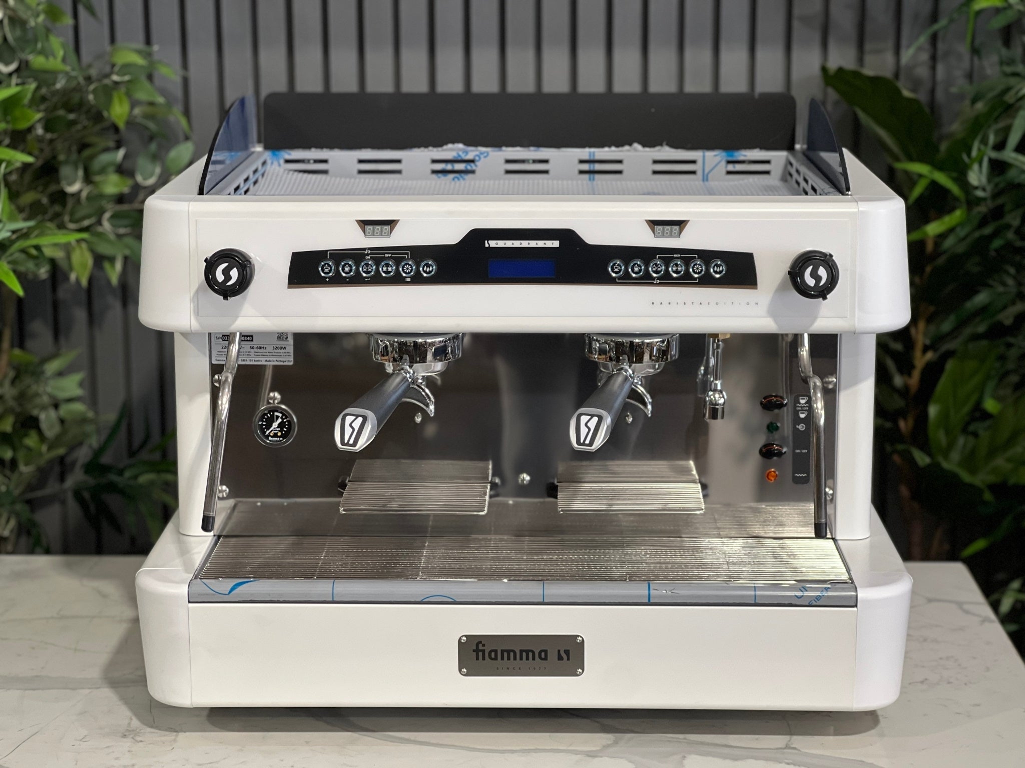 Fiamma Quadrant 2 DSP 2 Group Coffee Machine White – New