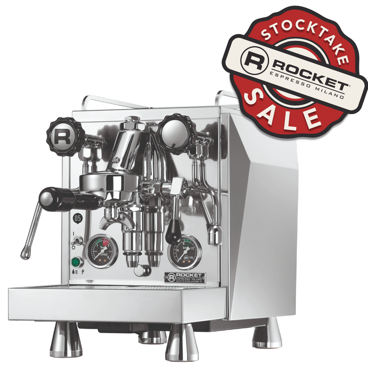 Rocket Giotto Cronometro R 1 Group Coffee Machine Stainless - New