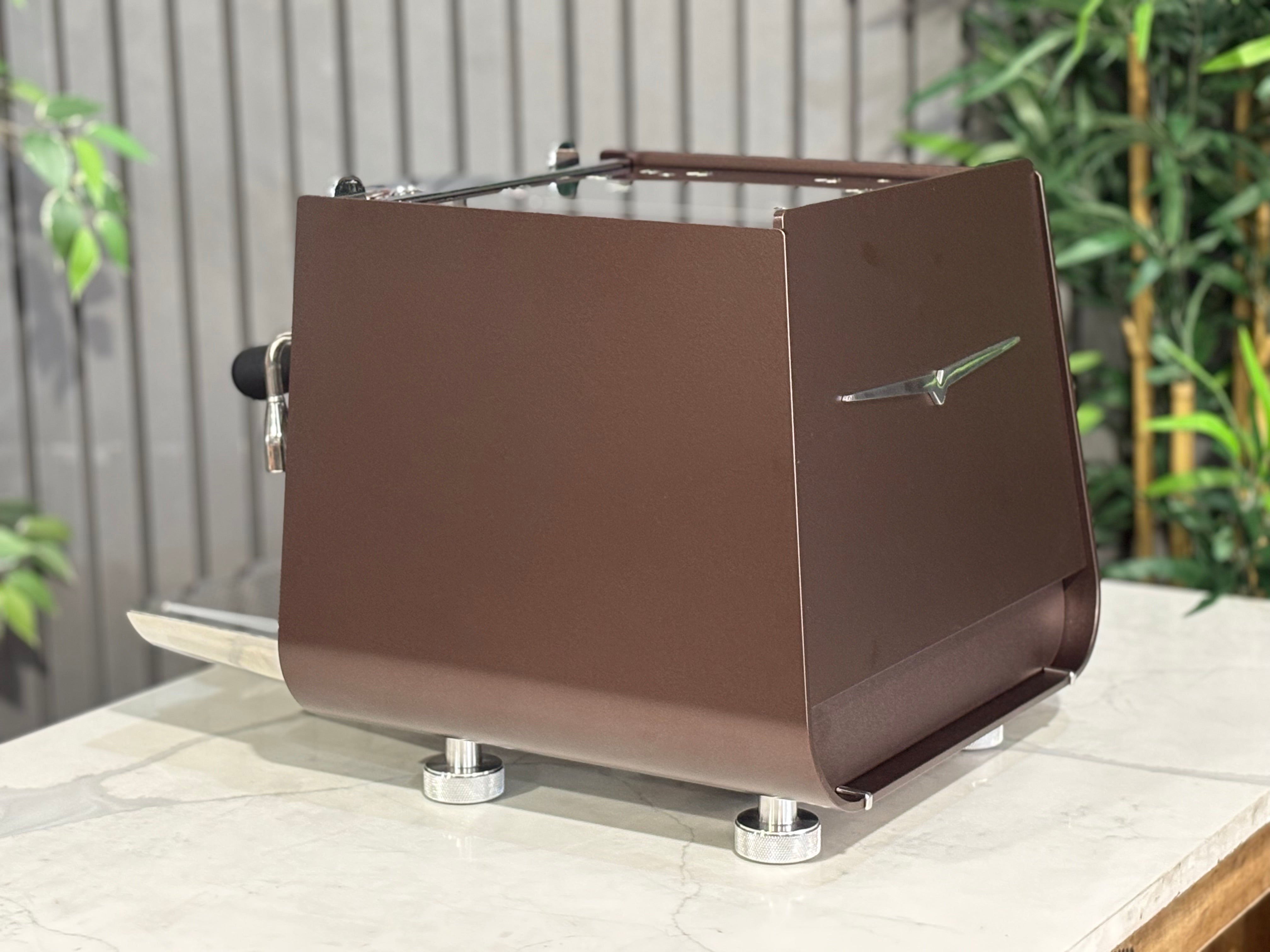 Victoria Arduino Eagle One Prima 1 Group Espresso Machine in custom powder coat burnished copper finish.