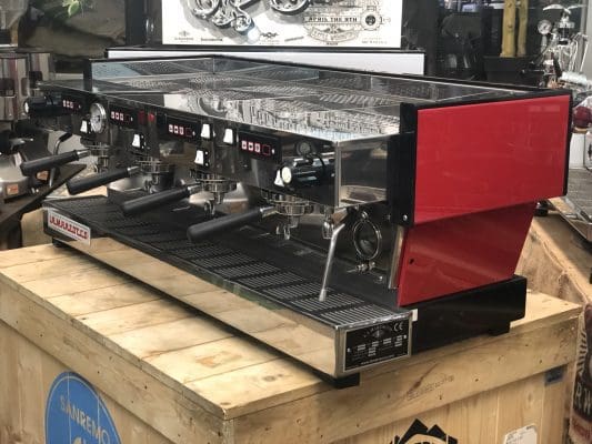La Marzocco Linea 4 Group Coffee Machine Red with Chrono Touch Pads - Used