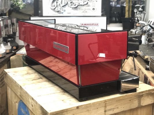 La Marzocco Linea 4 Group Coffee Machine Red with Chrono Touch Pads - Used