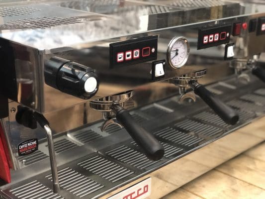 La Marzocco Linea 4 Group Coffee Machine Red with Chrono Touch Pads - Used