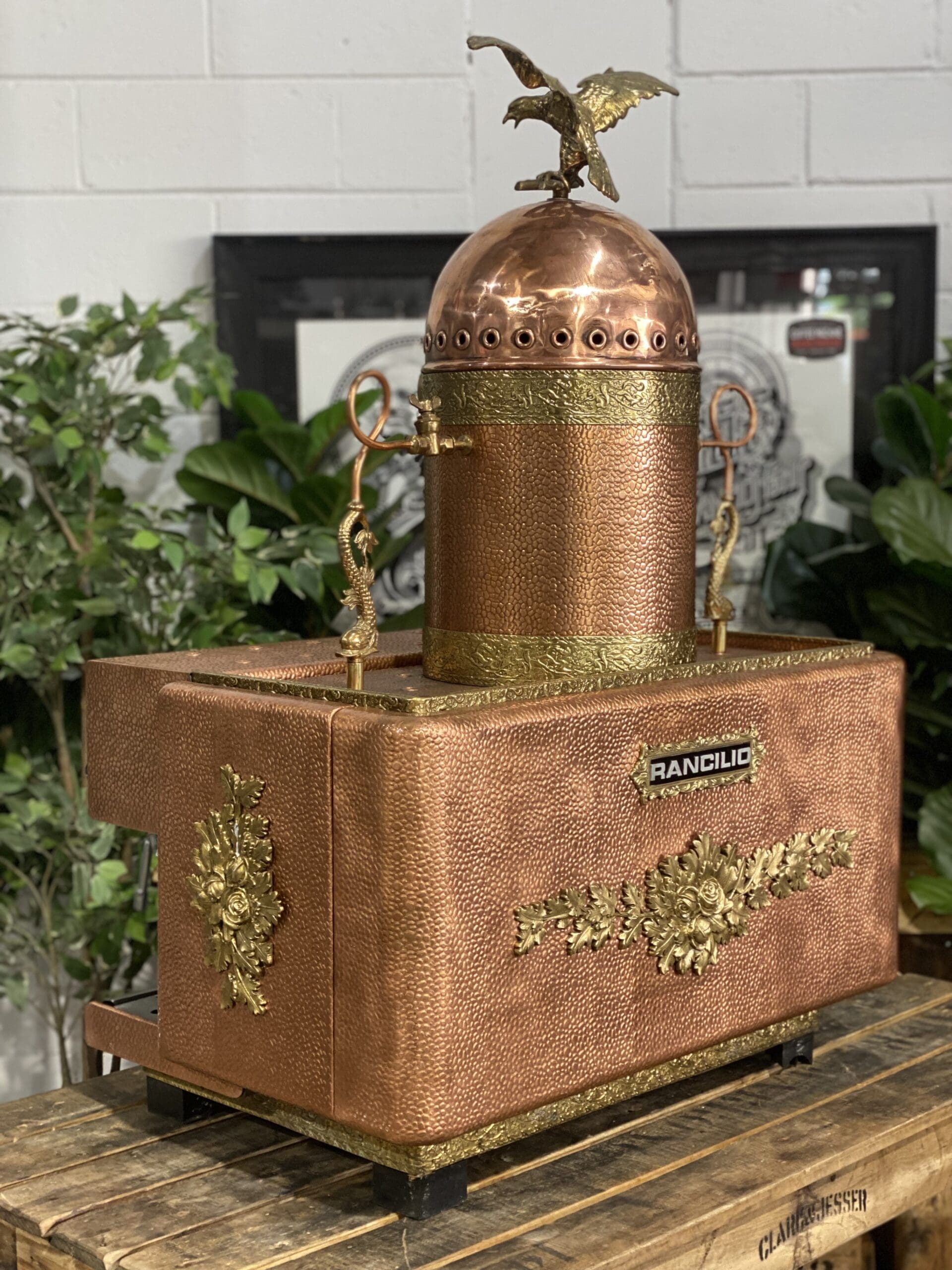 Rancilio Z9 Vintage 2 Group Brass Espresso Coffee Machine - 1858 Princes Highway Clayton VIC 3168 - Coffee Machine Warehouse