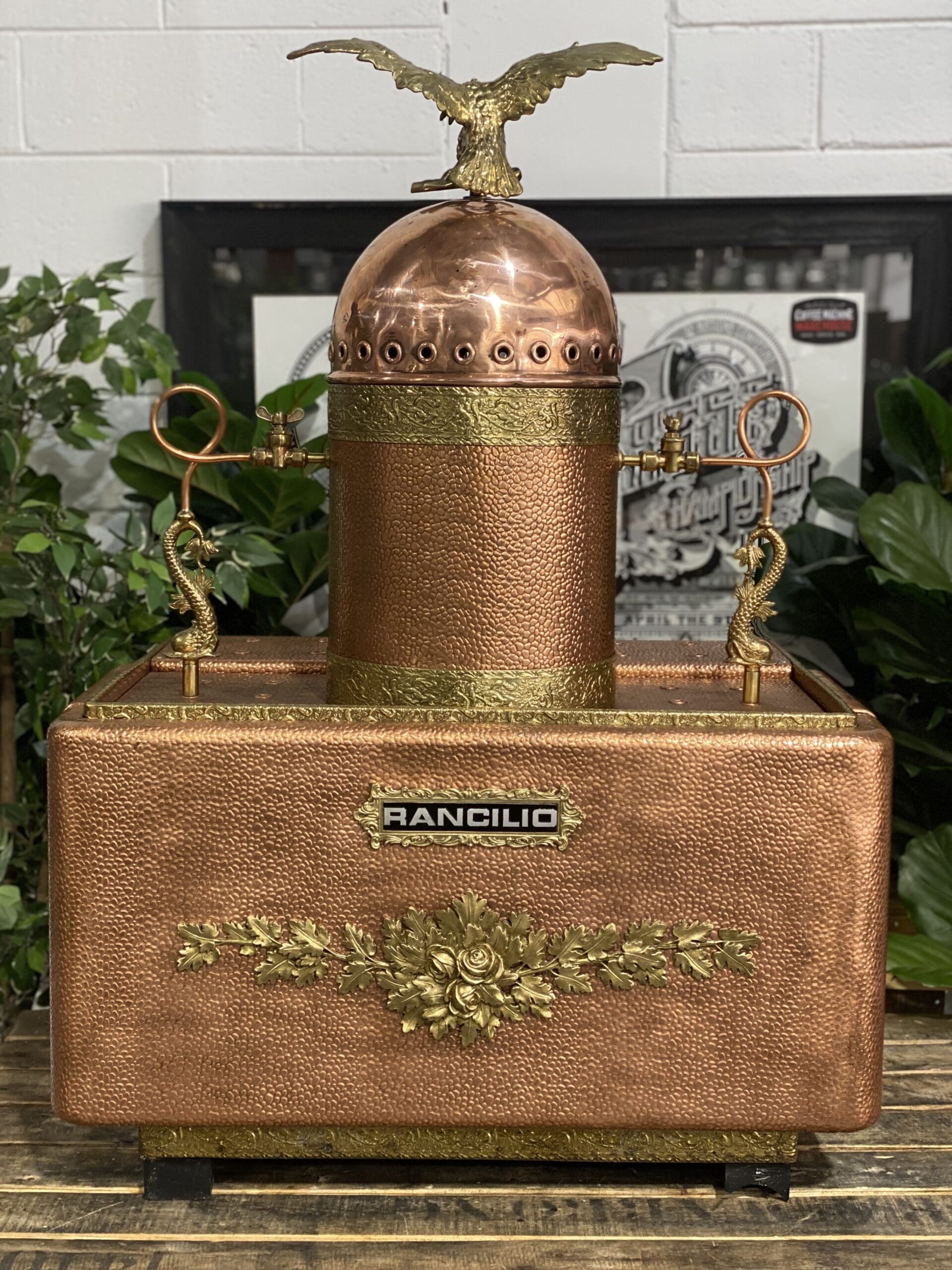 Rancilio Z9 Vintage 2 Group Brass Espresso Coffee Machine - 1858 Princes Highway Clayton VIC 3168 - Coffee Machine Warehouse