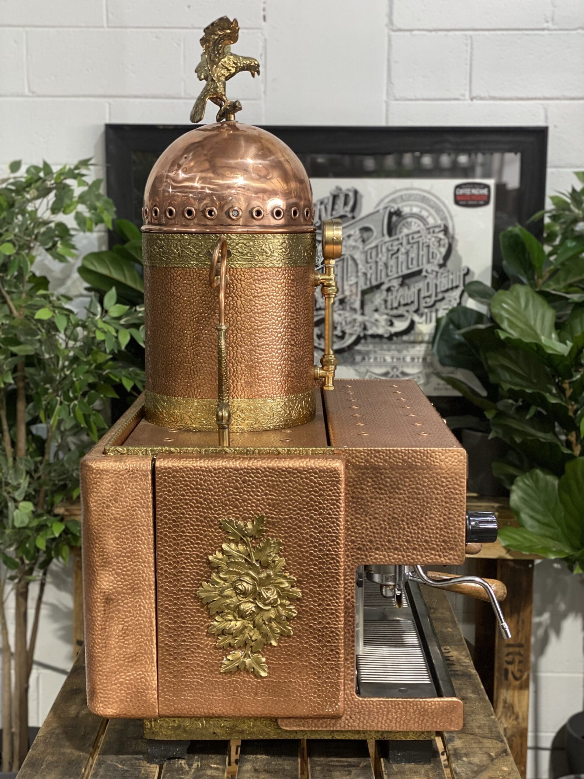 Rancilio Z9 Vintage 2 Group Brass Espresso Coffee Machine - 1858 Princes Highway Clayton VIC 3168 - Coffee Machine Warehouse