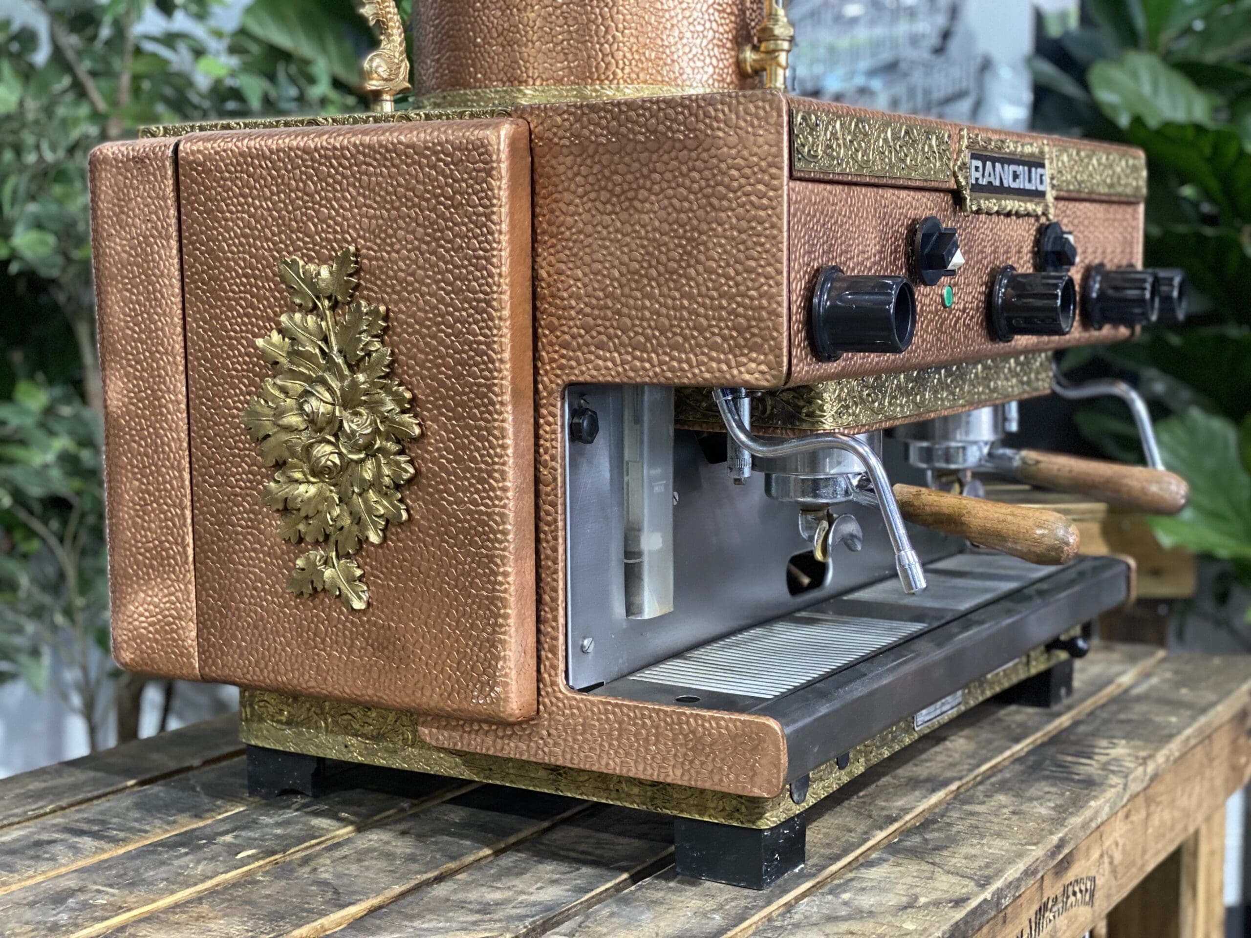 Rancilio Z9 Vintage 2 Group Brass Espresso Coffee Machine - 1858 Princes Highway Clayton VIC 3168 - Coffee Machine Warehouse