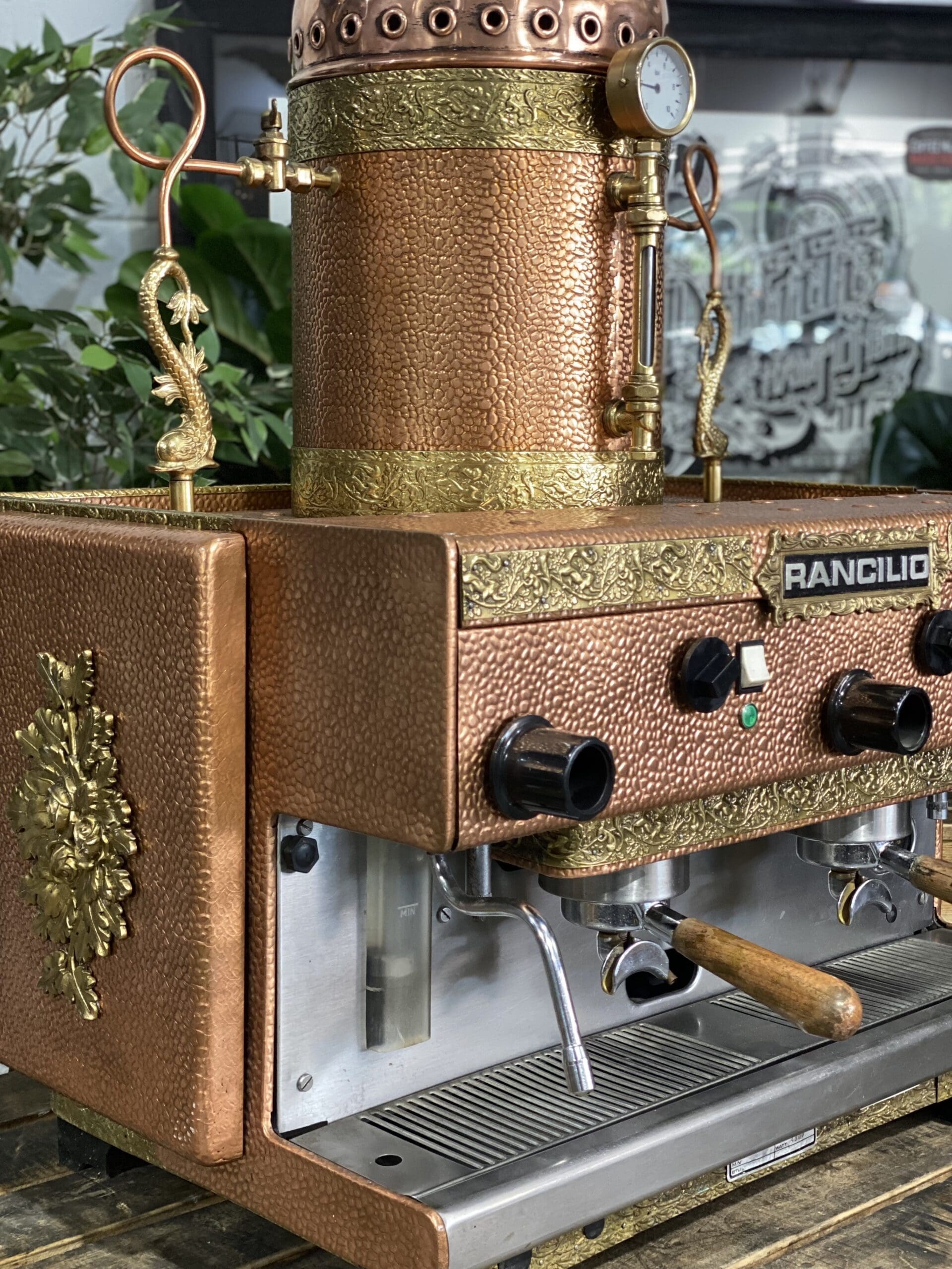 Rancilio Z9 Vintage 2 Group Brass Espresso Coffee Machine - 1858 Princes Highway Clayton VIC 3168 - Coffee Machine Warehouse