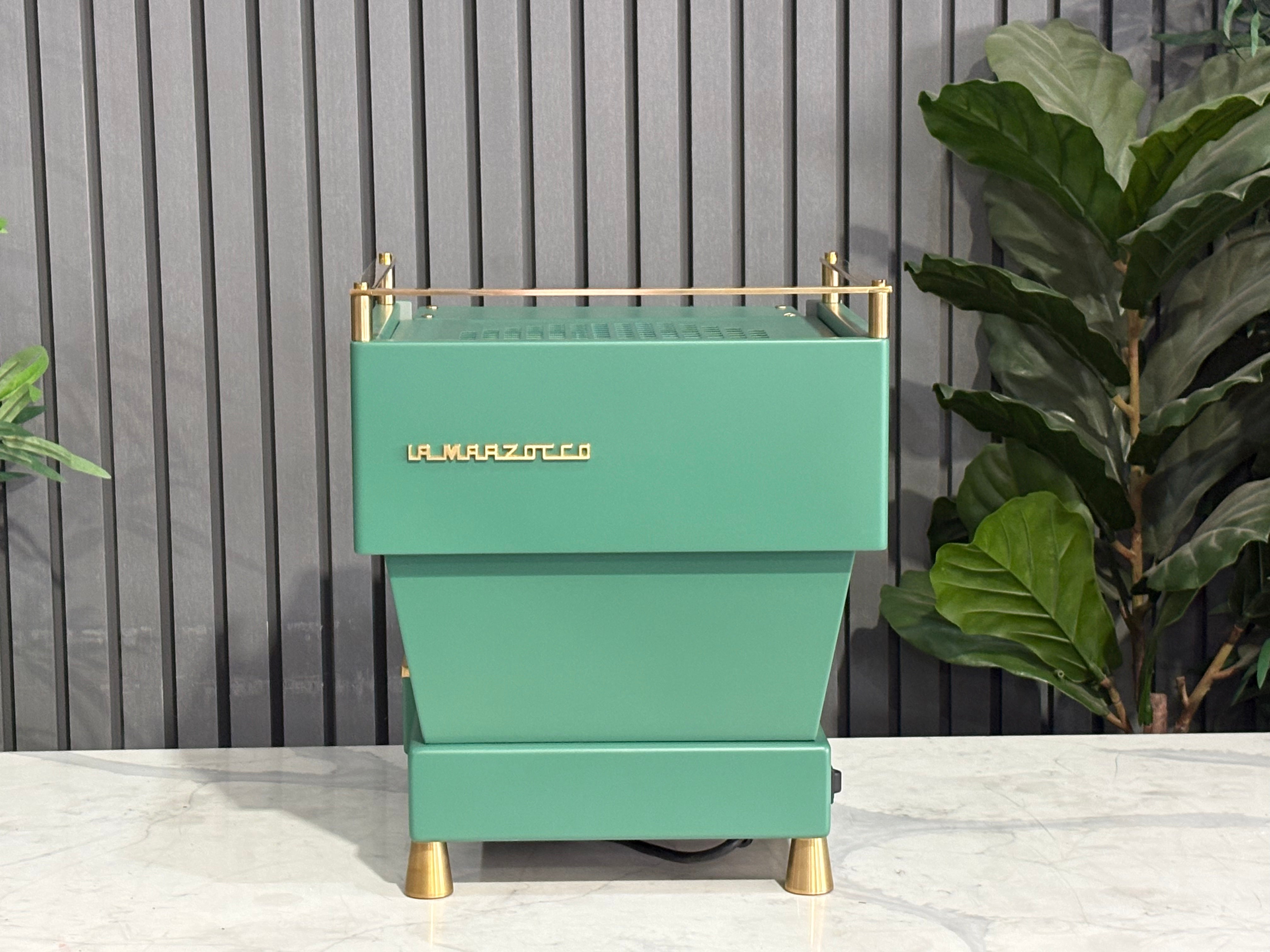 La Marzocco Linea Mini MP 1 Group Coffee Machine Green & Gold with Timber Kit - Used