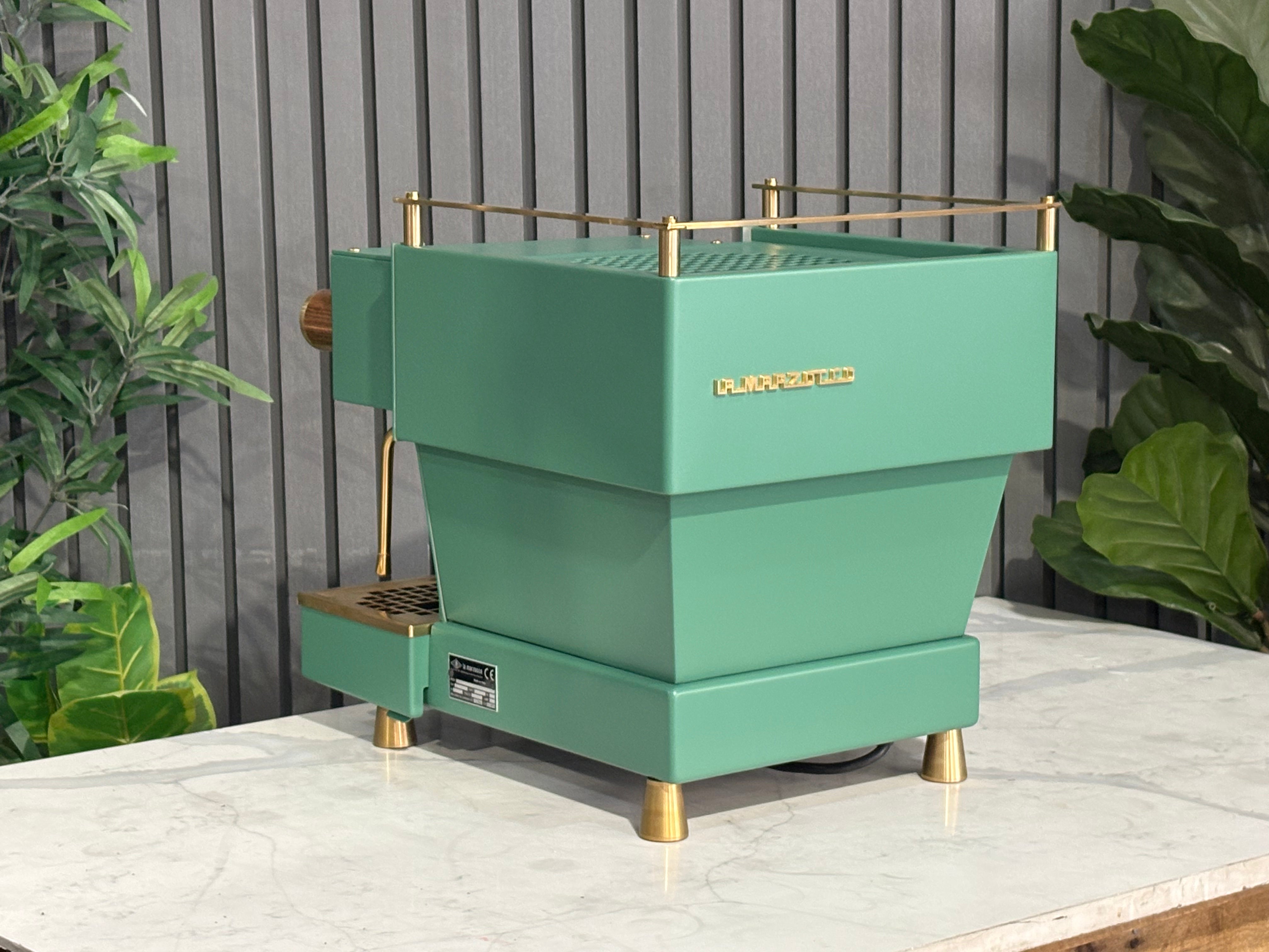 La Marzocco Linea Mini MP 1 Group Coffee Machine Green & Gold with Timber Kit - Used