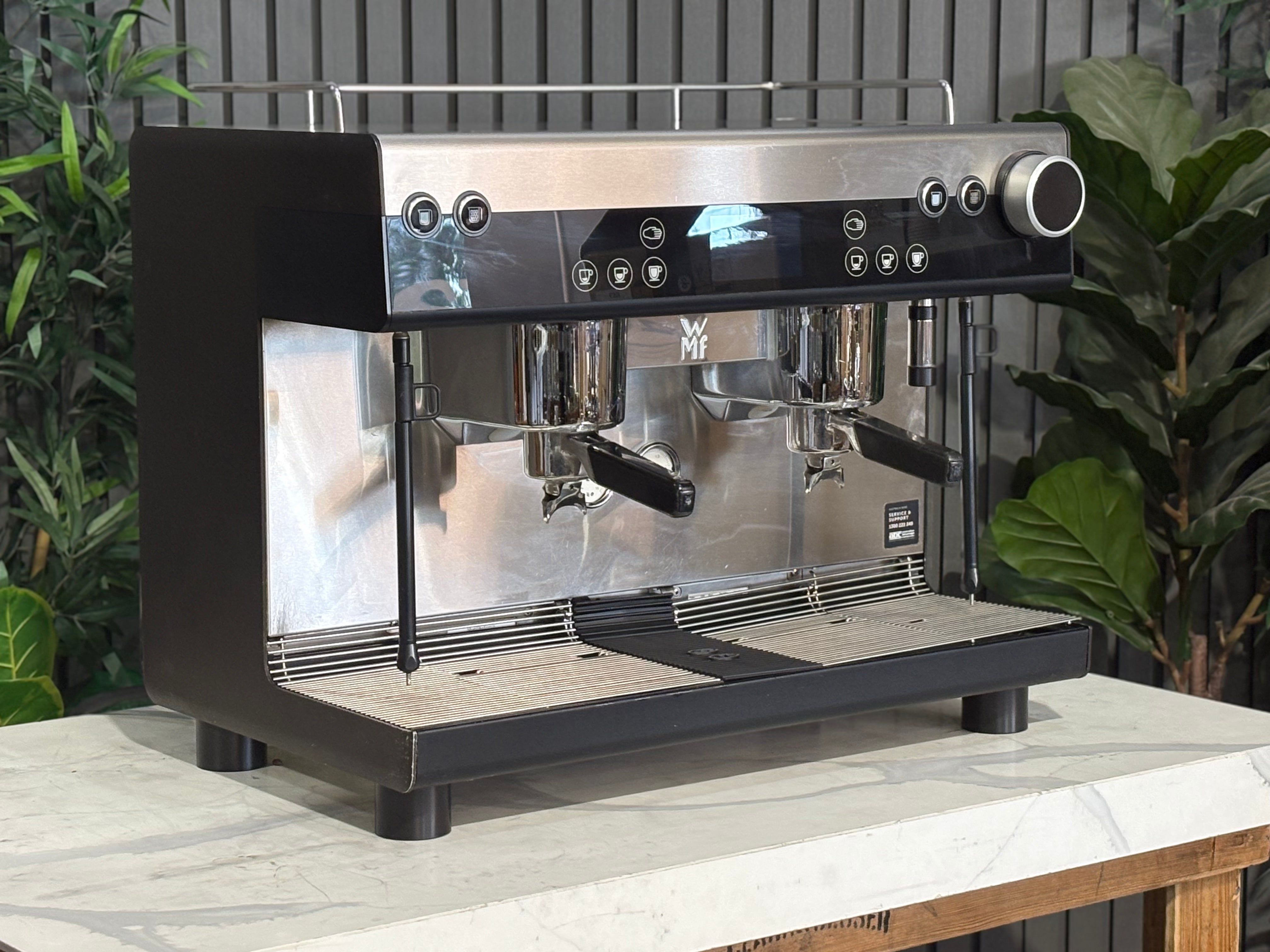 WMF Espresso Next Coffee Machine 2 Group - Built in Grinder & Tamper & Autosteam
