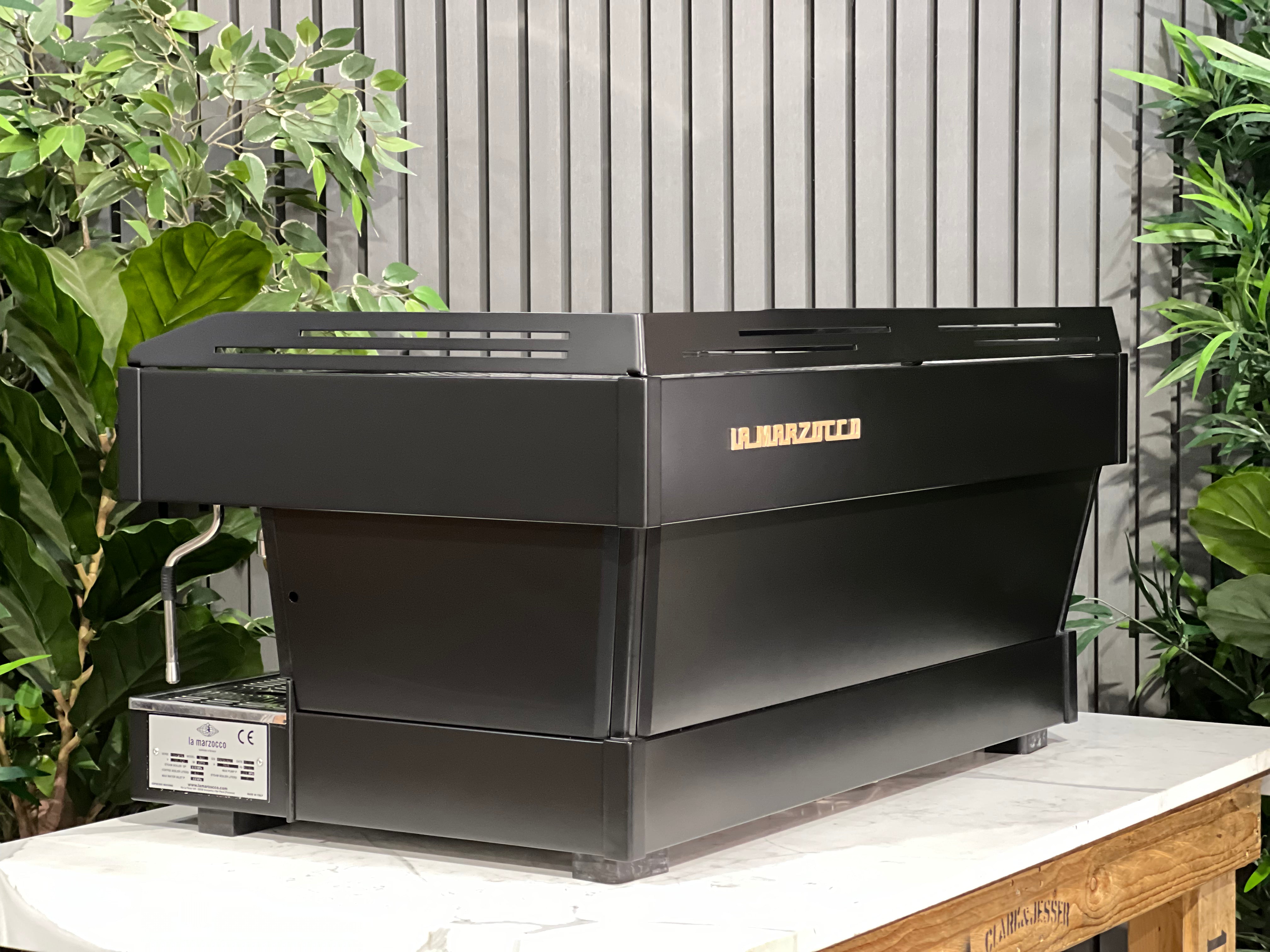 La Marzocco Linea PB 3 Group Black with Gold Pesado & Gold Logo - Used