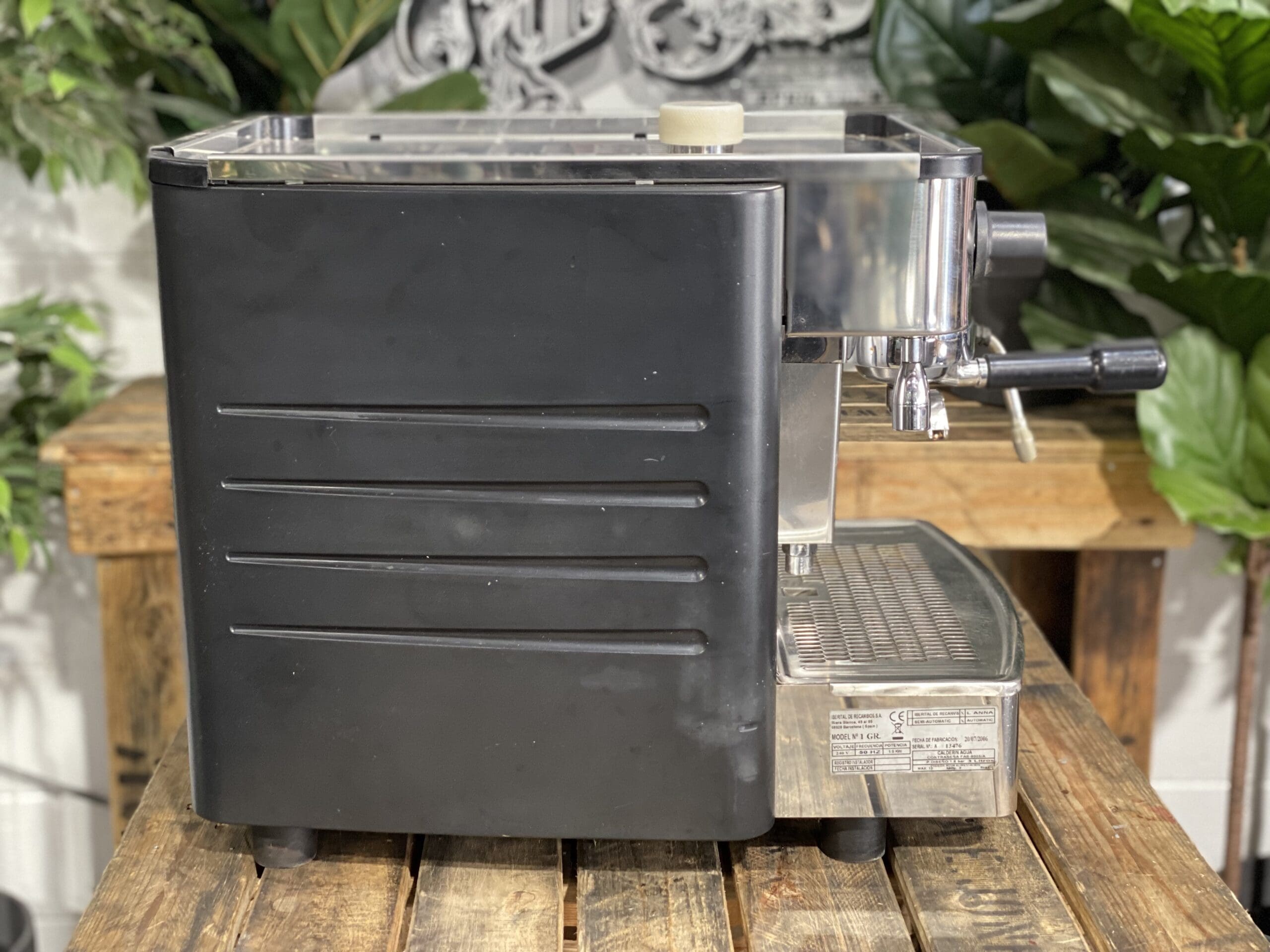 Iberital L'Anna 1 Group Black Espresso Coffee Machine - Used