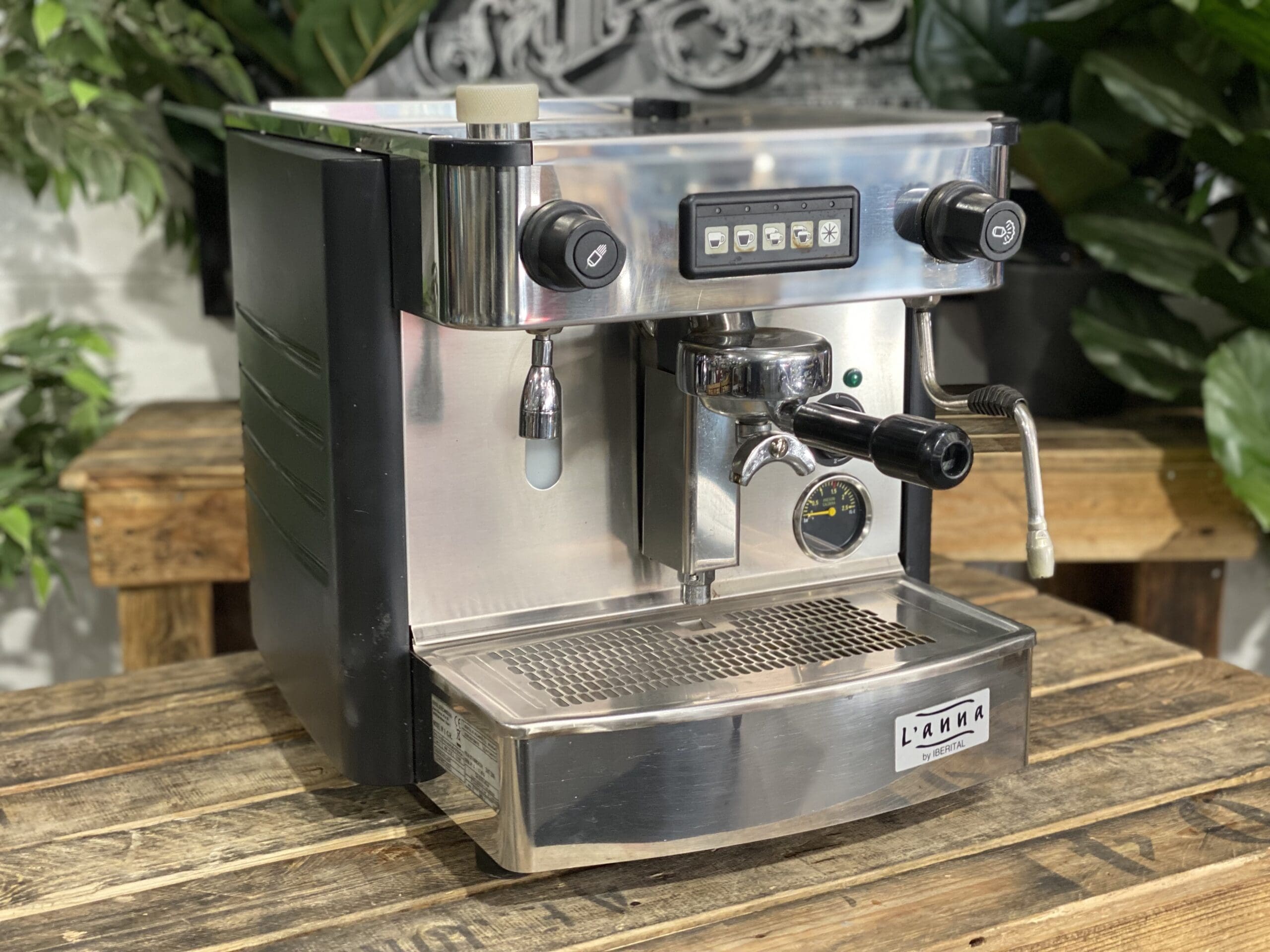 Iberital L'Anna 1 Group Black Espresso Coffee Machine - Used