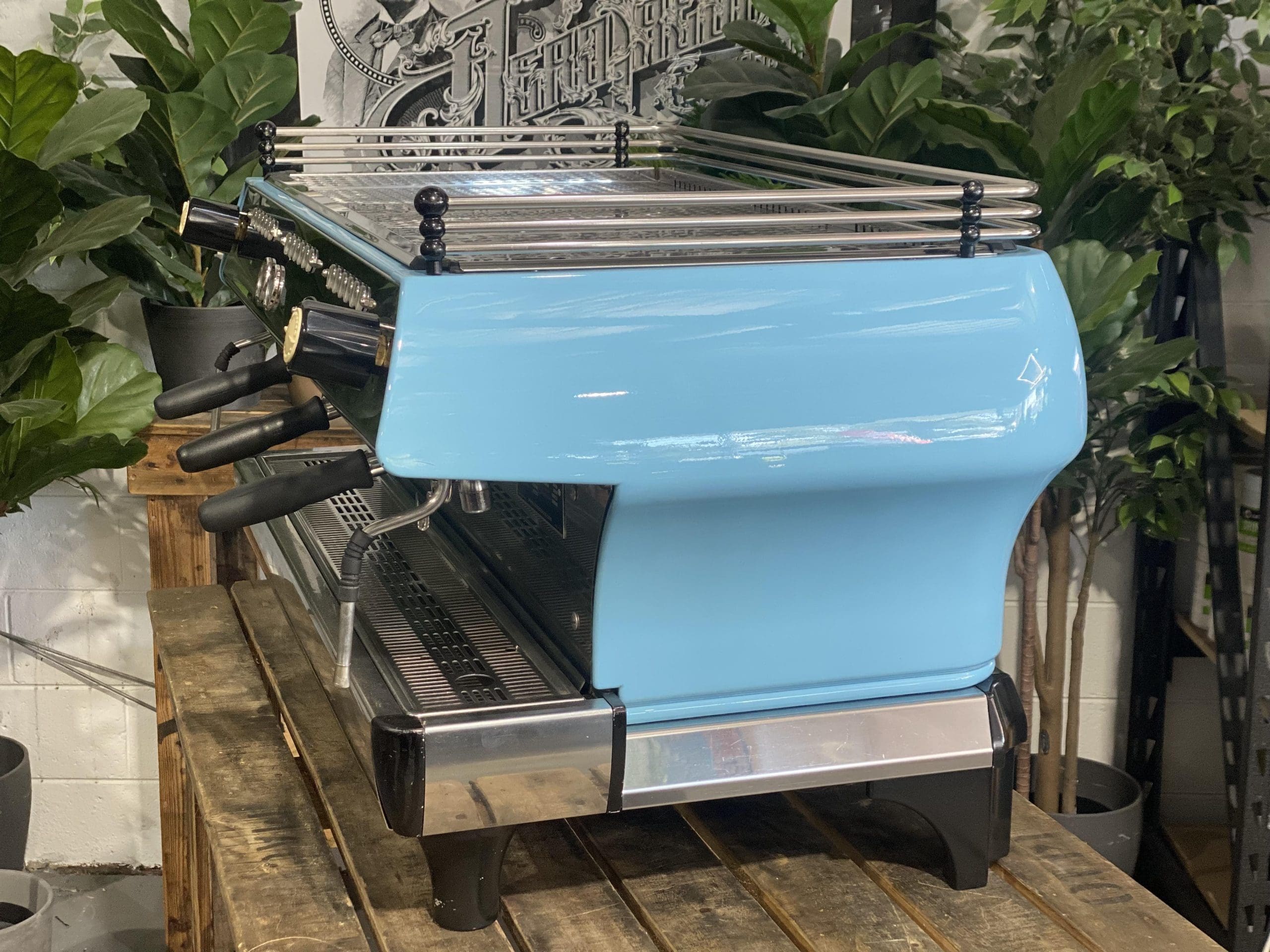 La Marzocco FB80 3 Group Baby Blue Espresso Coffee Machine - Used