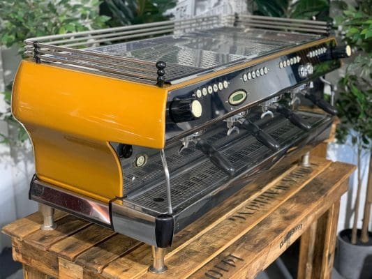 La Marzocco FB80 4 Group Coffee Machine Yellow & Stainless - Used