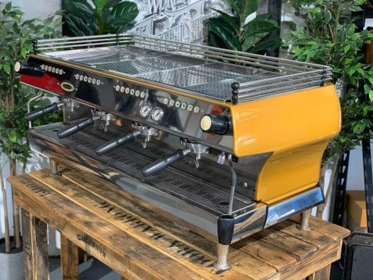 La Marzocco FB80 4 Group Coffee Machine Yellow & Stainless - Used