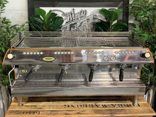La Marzocco FB80 4 Group Coffee Machine Yellow & Stainless - Used