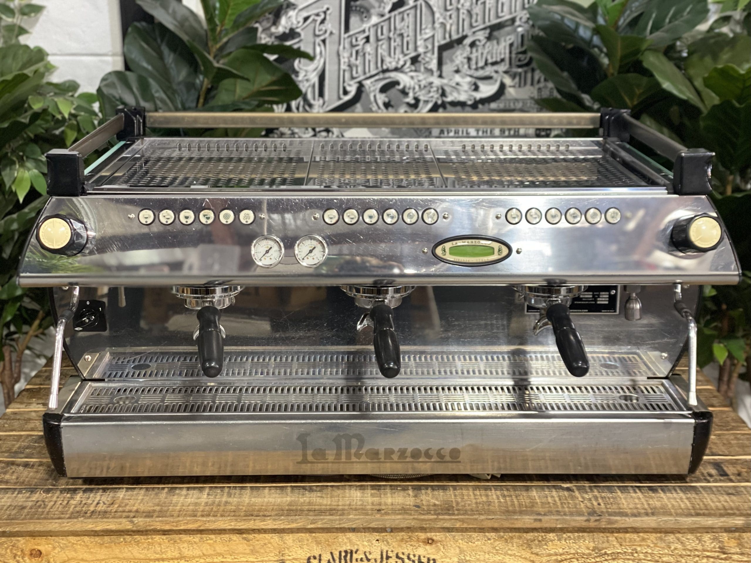 La Marzocco GB5 3 Group Duck Egg Blue Espresso Coffee Machine - Used