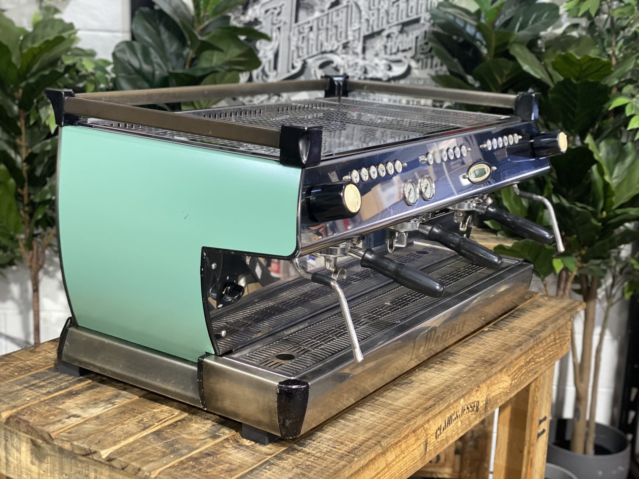 La Marzocco GB5 3 Group Duck Egg Blue Espresso Coffee Machine - Used
