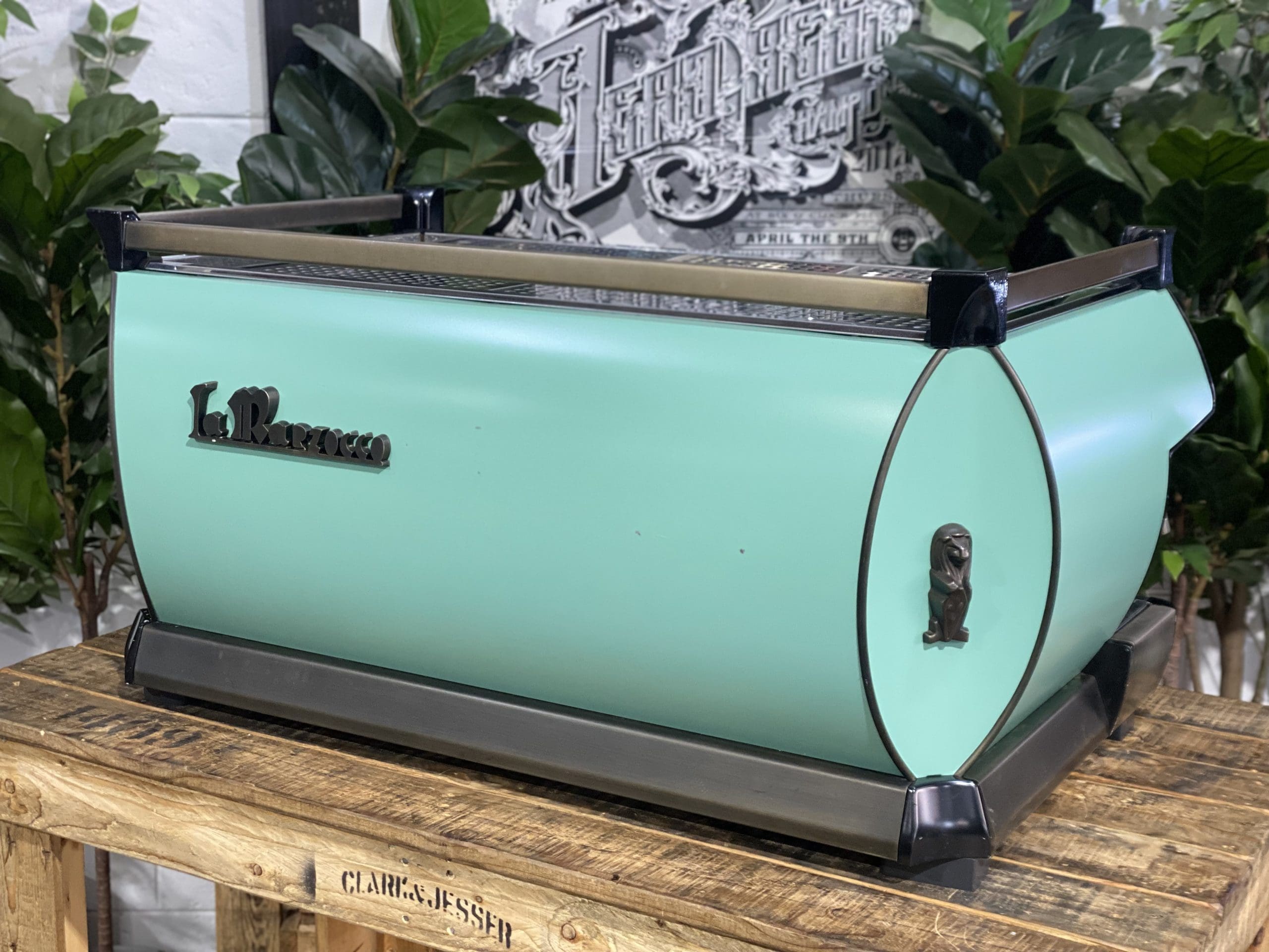 La Marzocco GB5 3 Group Duck Egg Blue Espresso Coffee Machine - Used