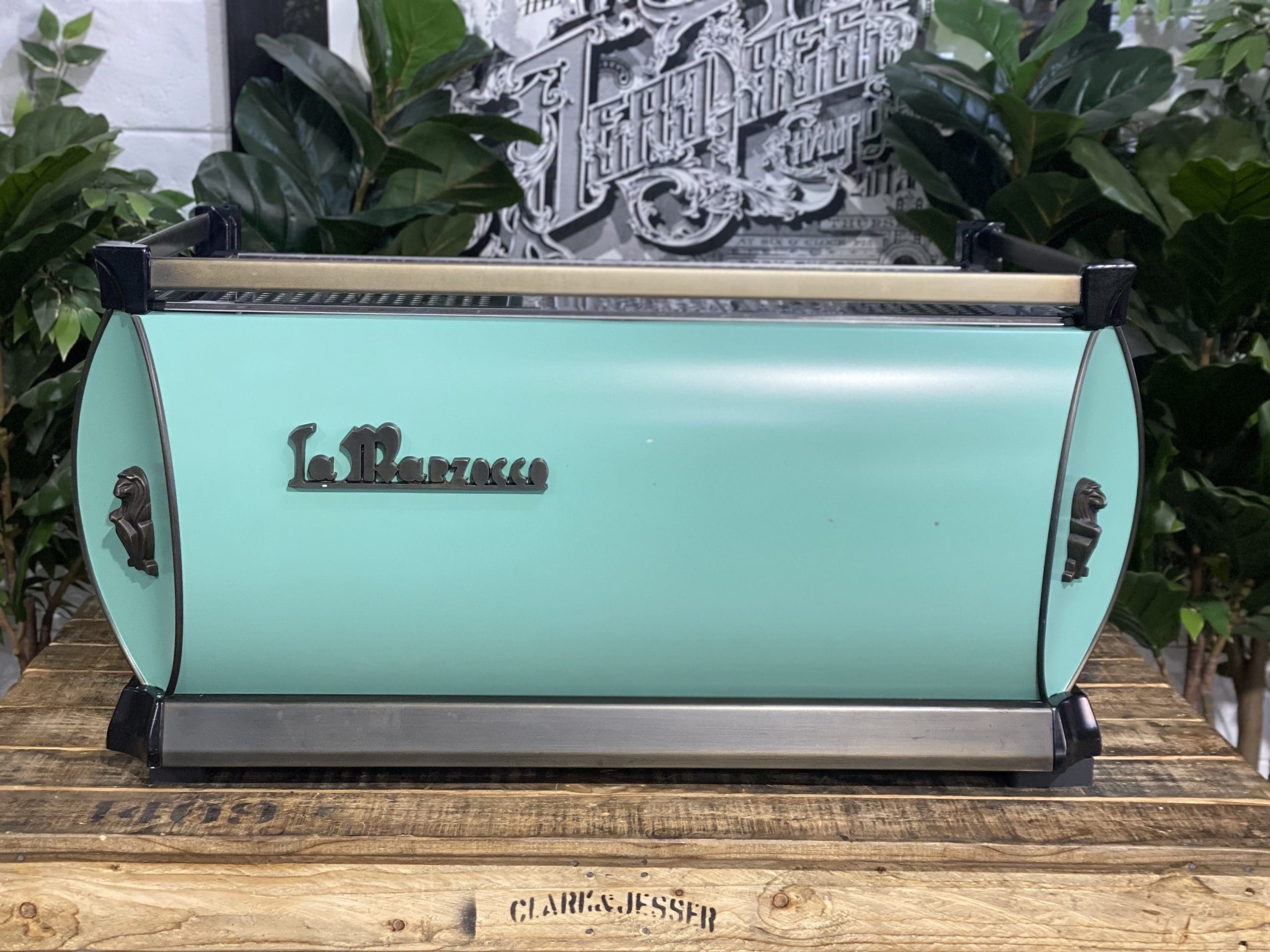La Marzocco GB5 3 Group Duck Egg Blue Espresso Coffee Machine - Used