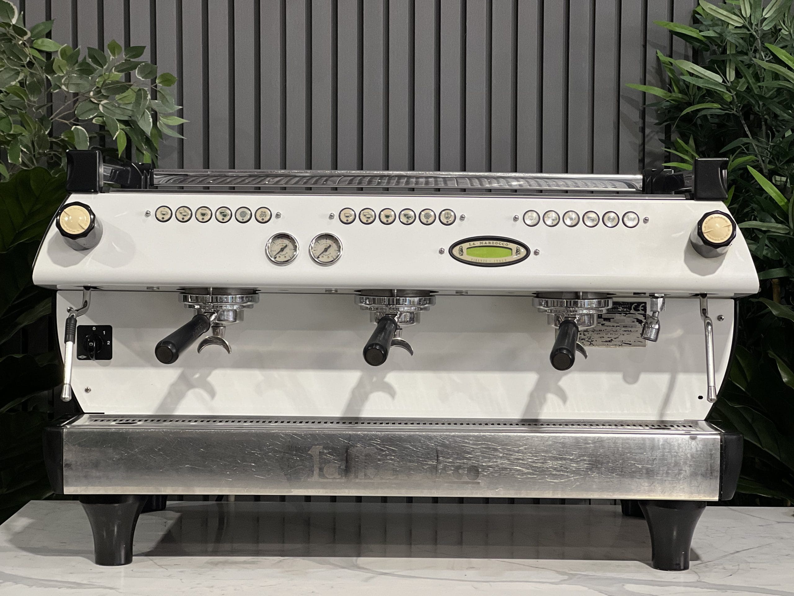 La Marzocco GB5 3 Group High Feet Full White - Used