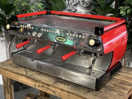 La Marzocco GB5 3 Group Red & Red Handles - Used