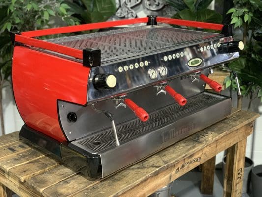 La Marzocco GB5 3 Group Red & Red Handles - Used