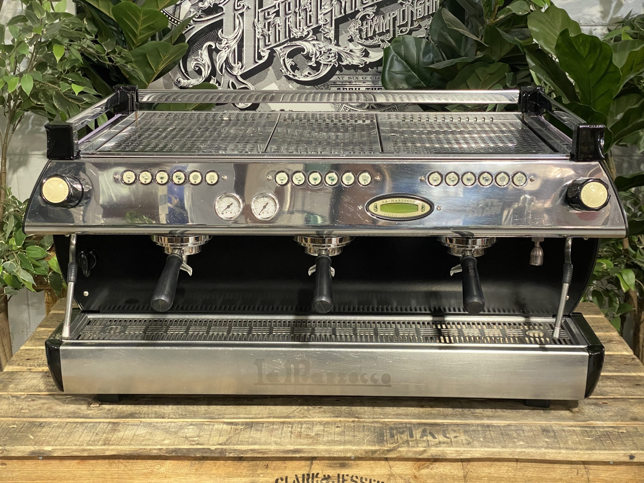 La Marzocco GB5 3 Group Violet & Black Splashback - Used