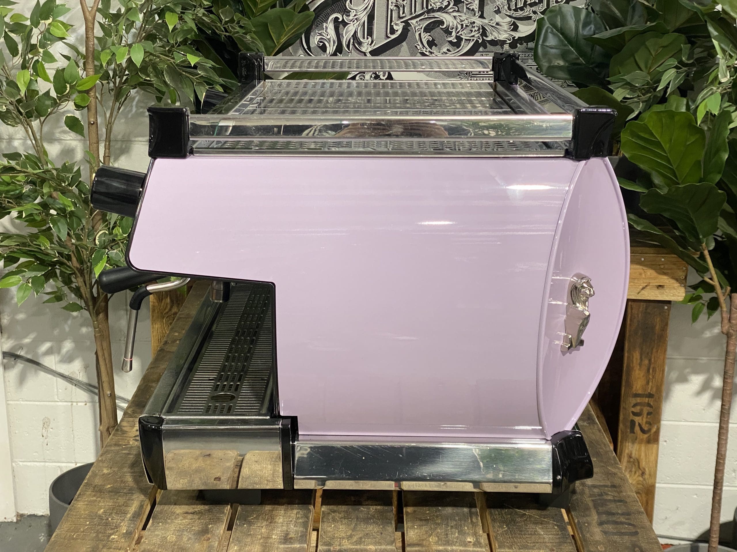 La Marzocco GB5 3 Group Violet & Black Splashback - Used