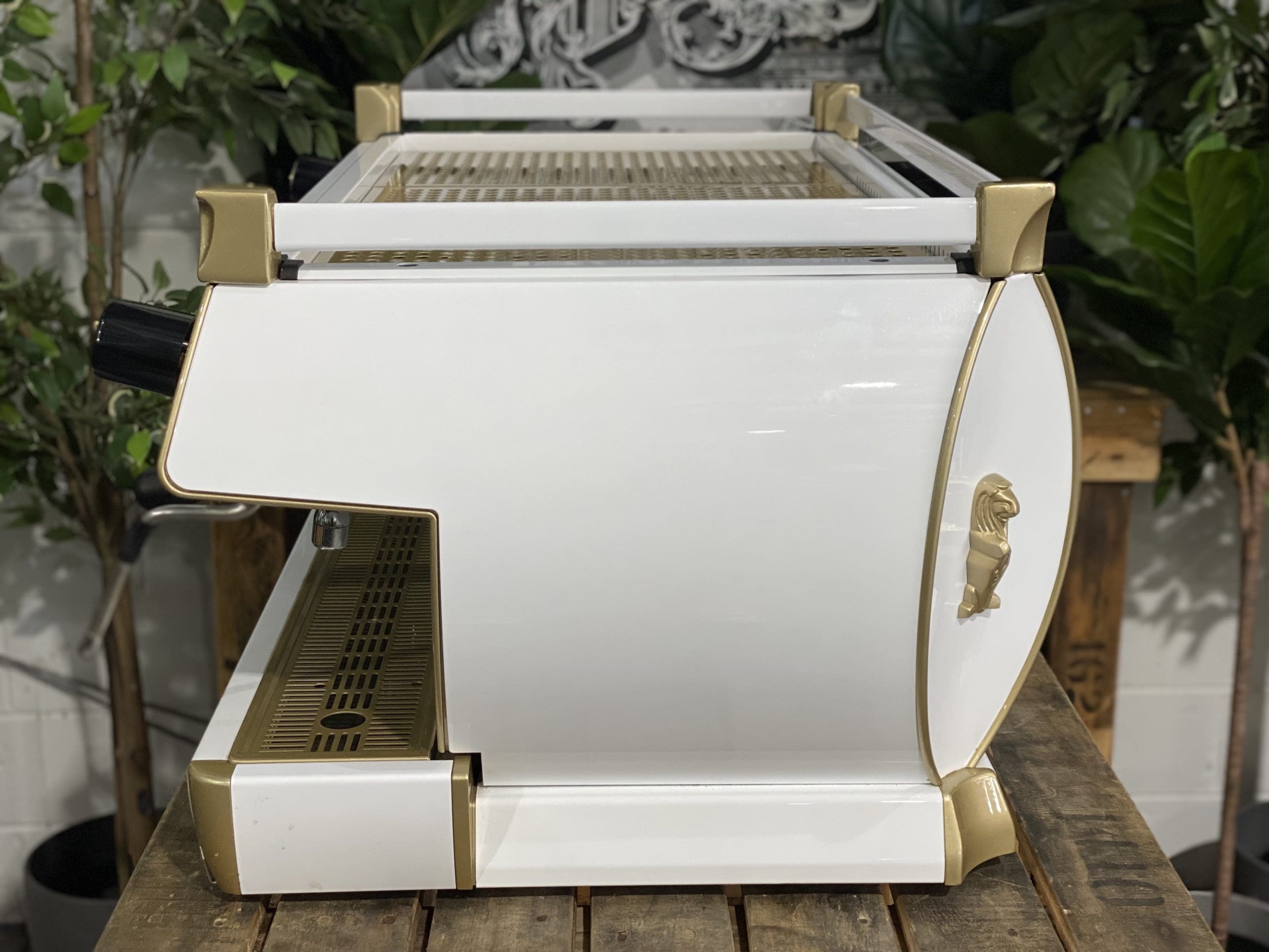 La Marzocco GB5 3 Group White & Gold Espresso Coffee Machine - Used