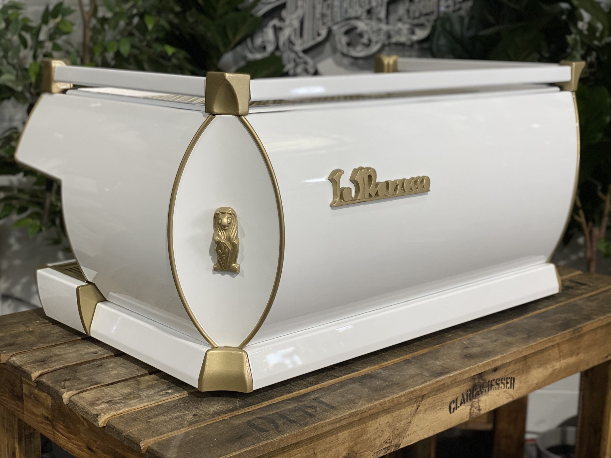 La Marzocco GB5 3 Group White & Gold Espresso Coffee Machine - Used