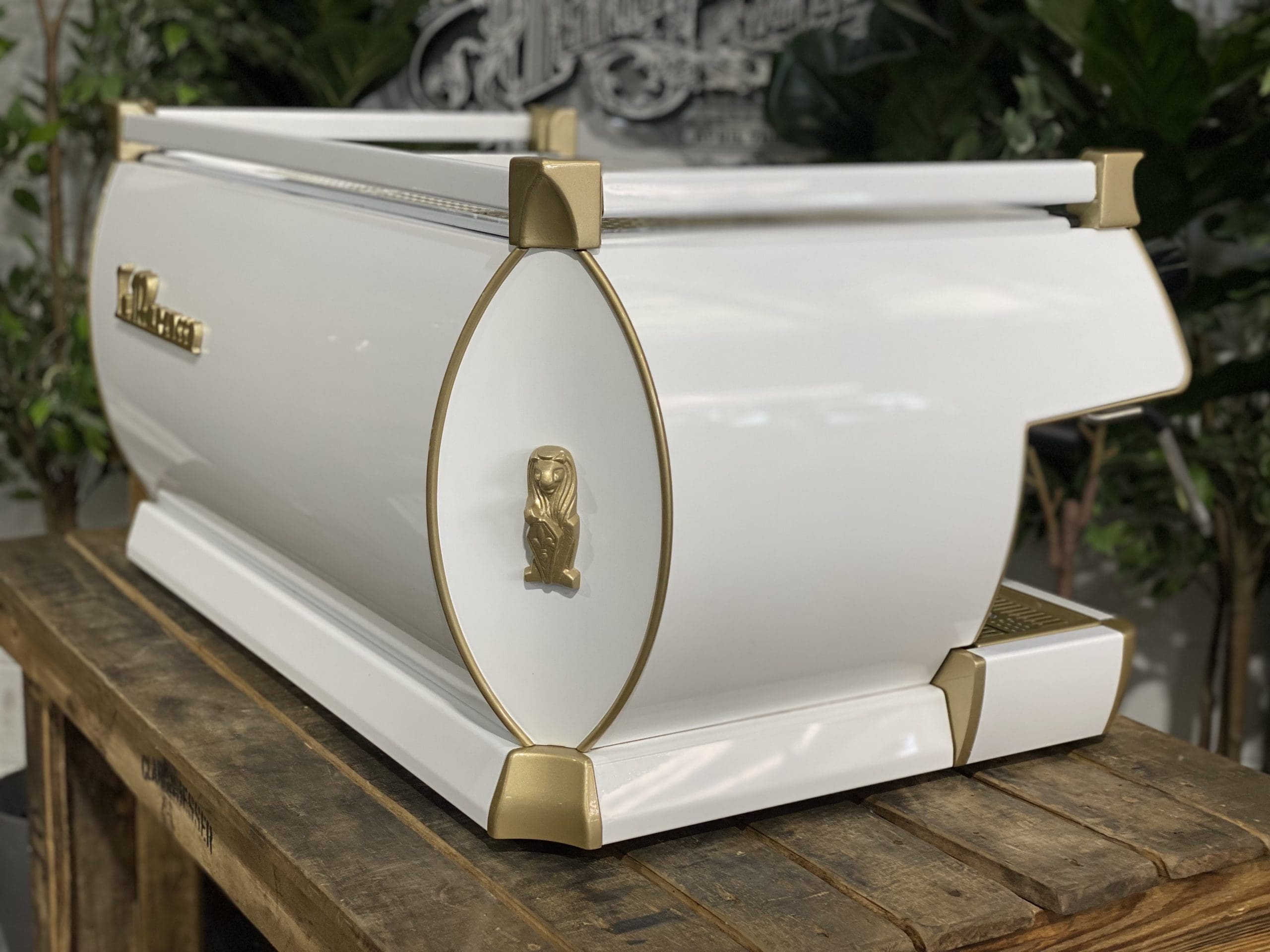 La Marzocco GB5 3 Group White & Gold Espresso Coffee Machine - Used