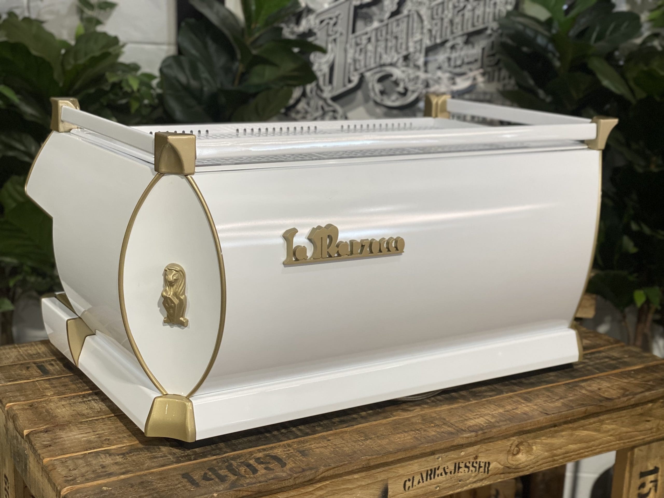 La Marzocco GB5 3 Group White & Gold W. Pesado Group Handles - Used