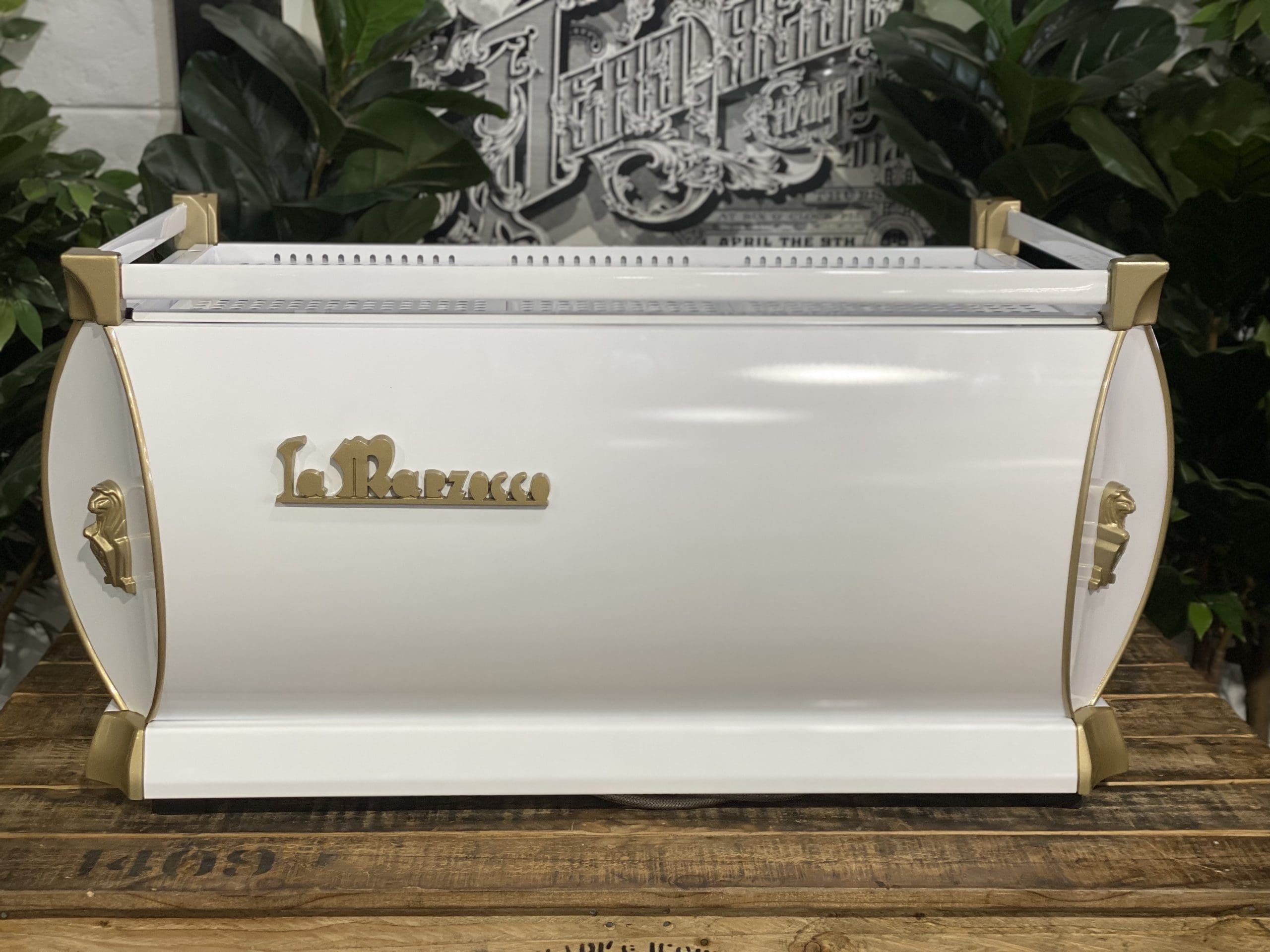 La Marzocco GB5 3 Group White & Gold W. Pesado Group Handles - Used