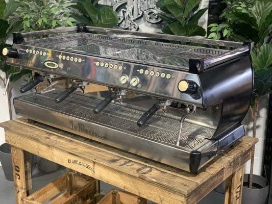 La Marzocco GB5 4 Group Coffee Machine Multi Boiler Black and Stainless - Used