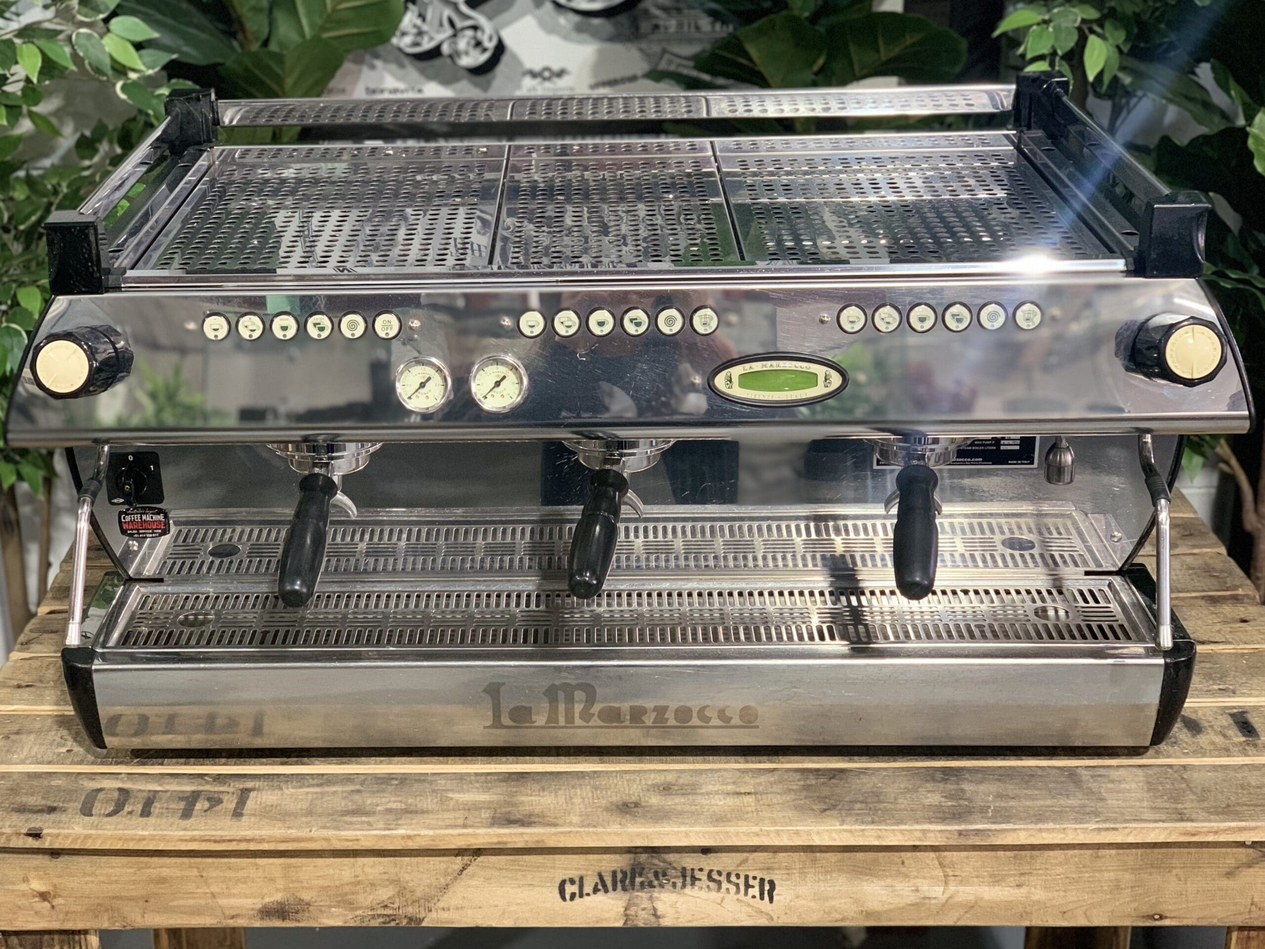 La Marzocco GB5 3 Group Black with Gold Badge & Lions - Used