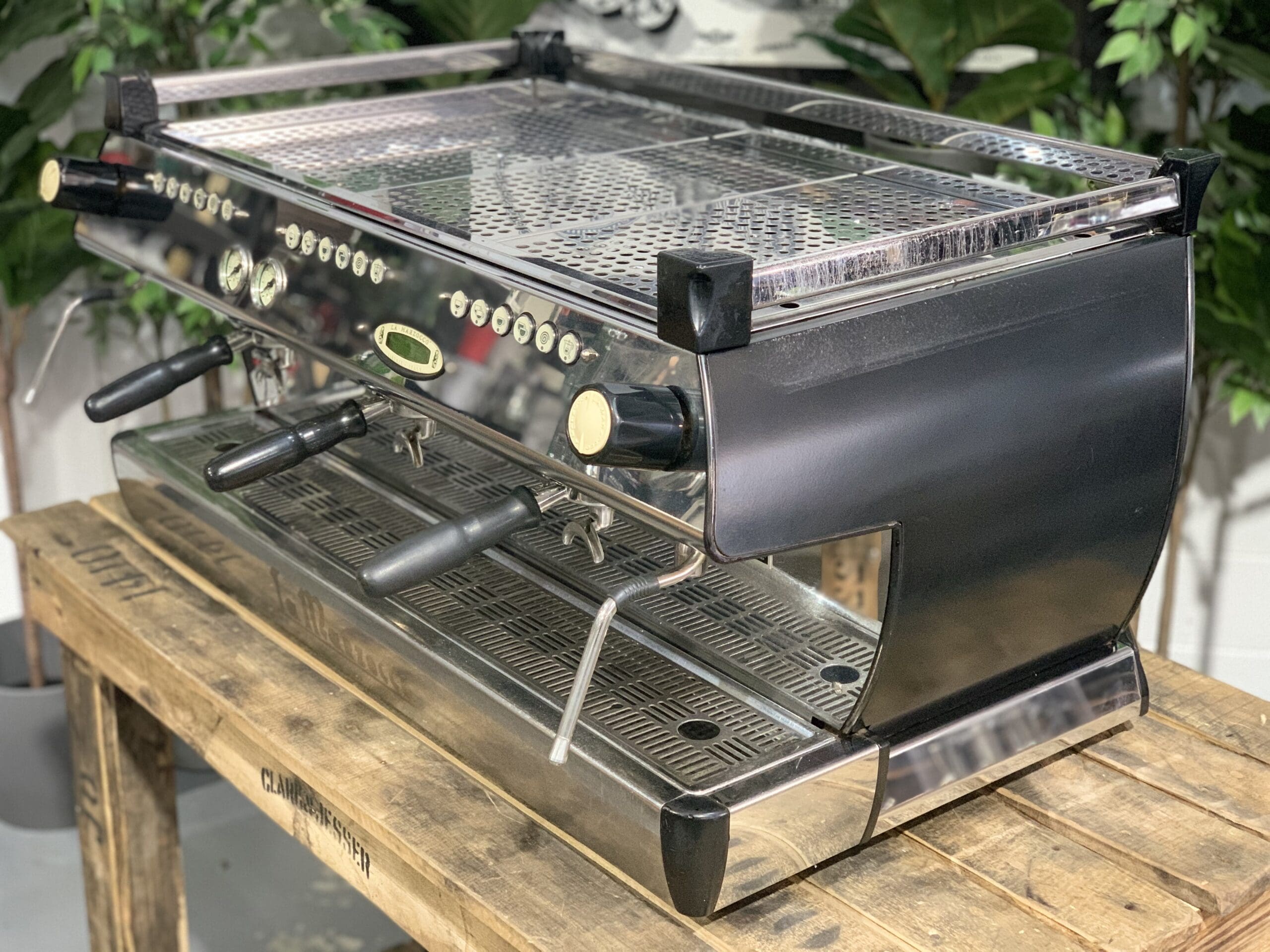 La Marzocco GB5 3 Group Black with Gold Badge & Lions - Used