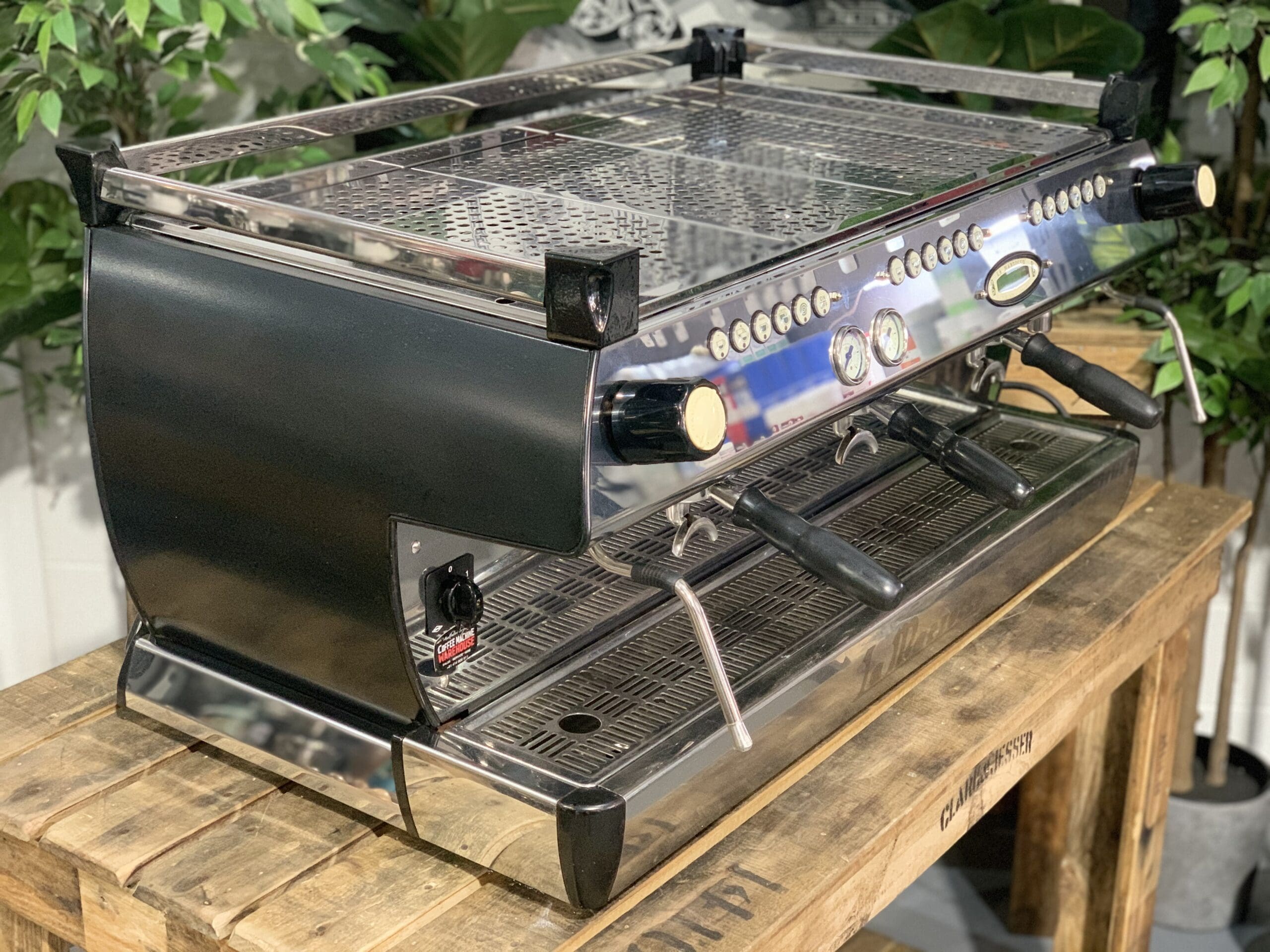 La Marzocco GB5 3 Group Black with Gold Badge & Lions - Used