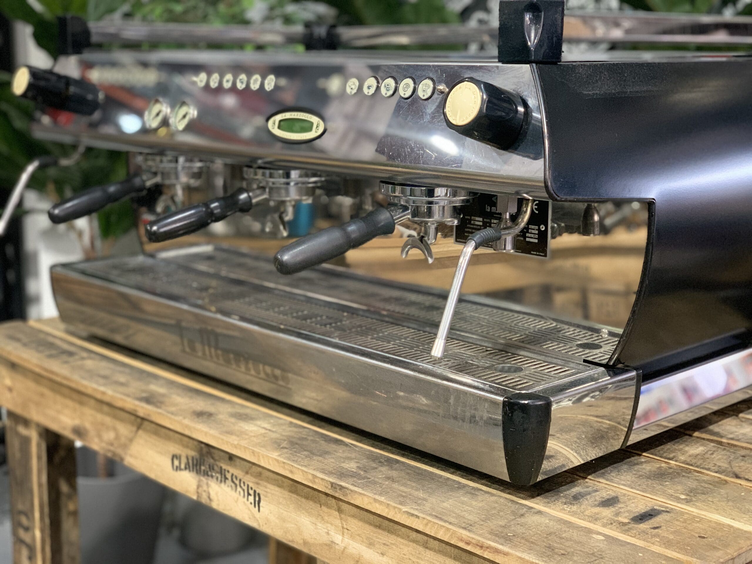 La Marzocco GB5 3 Group Black with Gold Badge & Lions - Used