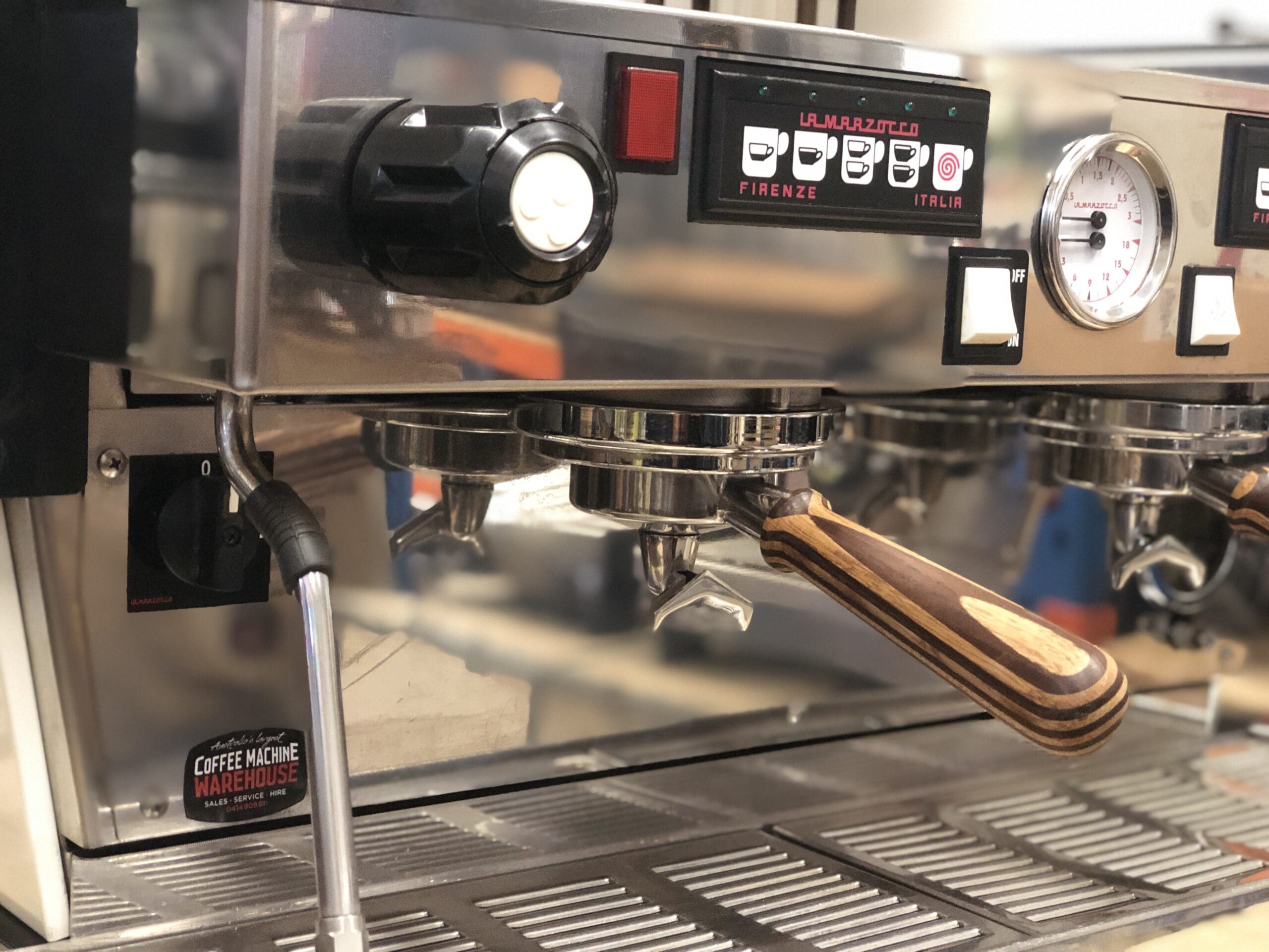 La Marzocco Linea Classic 2 Group White with Timber Handles - Used