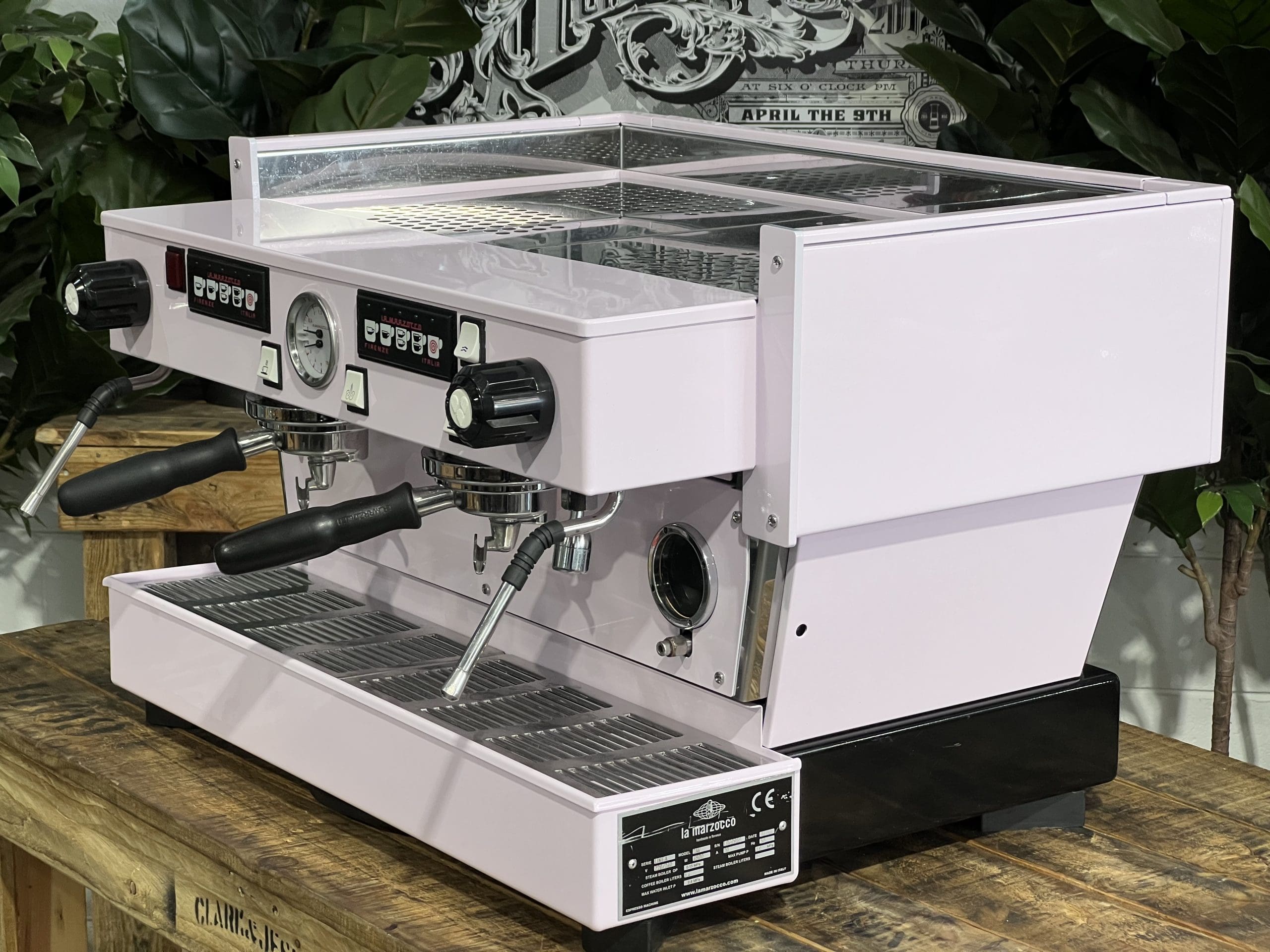 La Marzocco Linea Classic 2 Group Feather Boa Pink Espresso Coffee Machine - Used