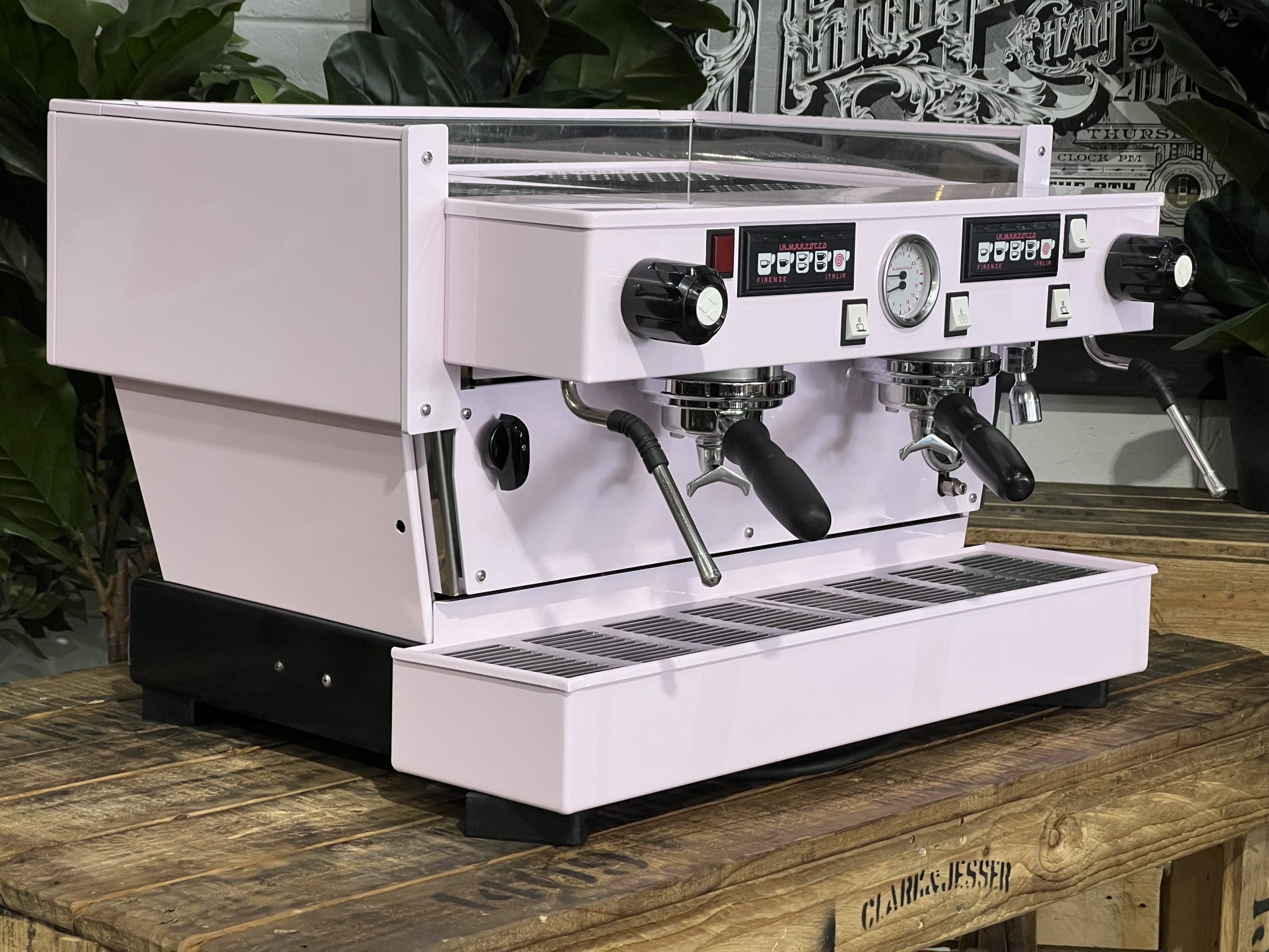 La Marzocco Linea Classic 2 Group Feather Boa Pink Espresso Coffee Machine - Used