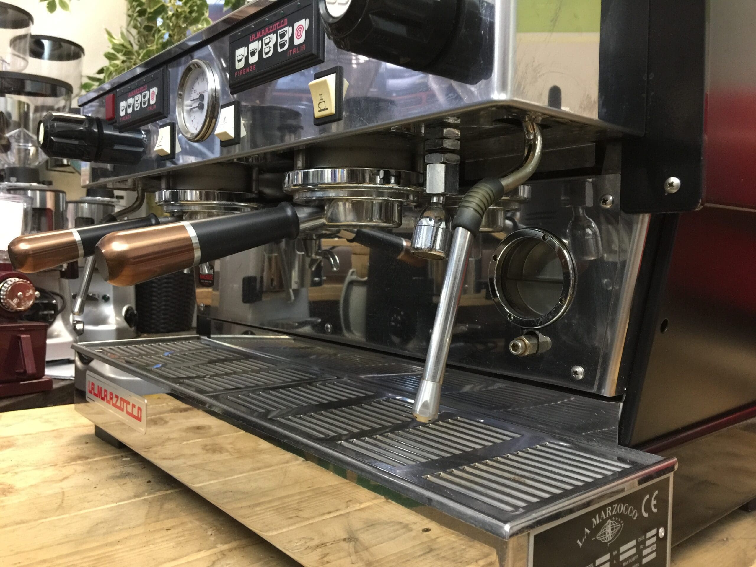 La Marzocco Linea Classic 2 Group Matte Black with Black & Bronze Handles - Used